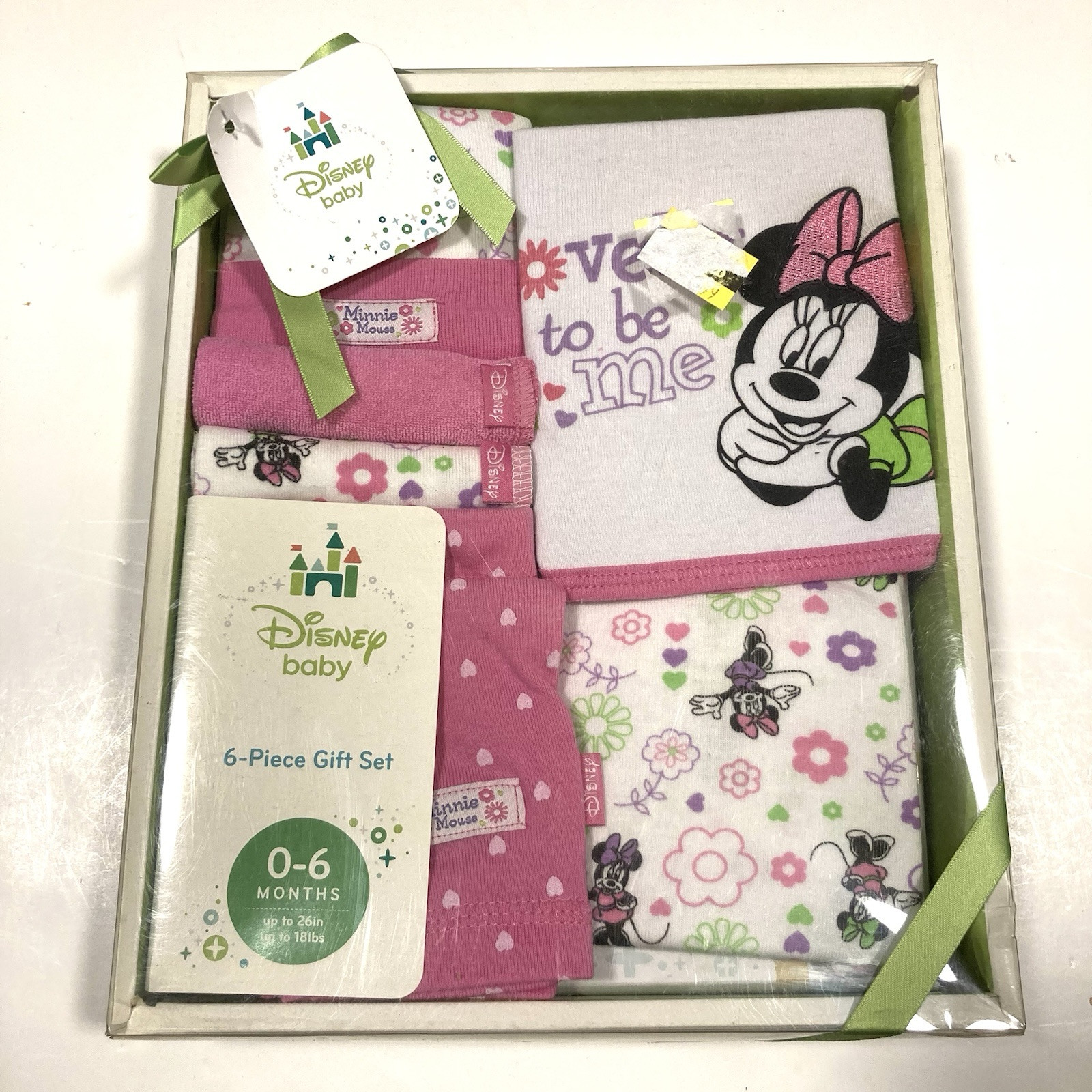 Disney Baby 6 Piece Gift Set 0-6 Months Tee Pants Bib Vintage Bentex