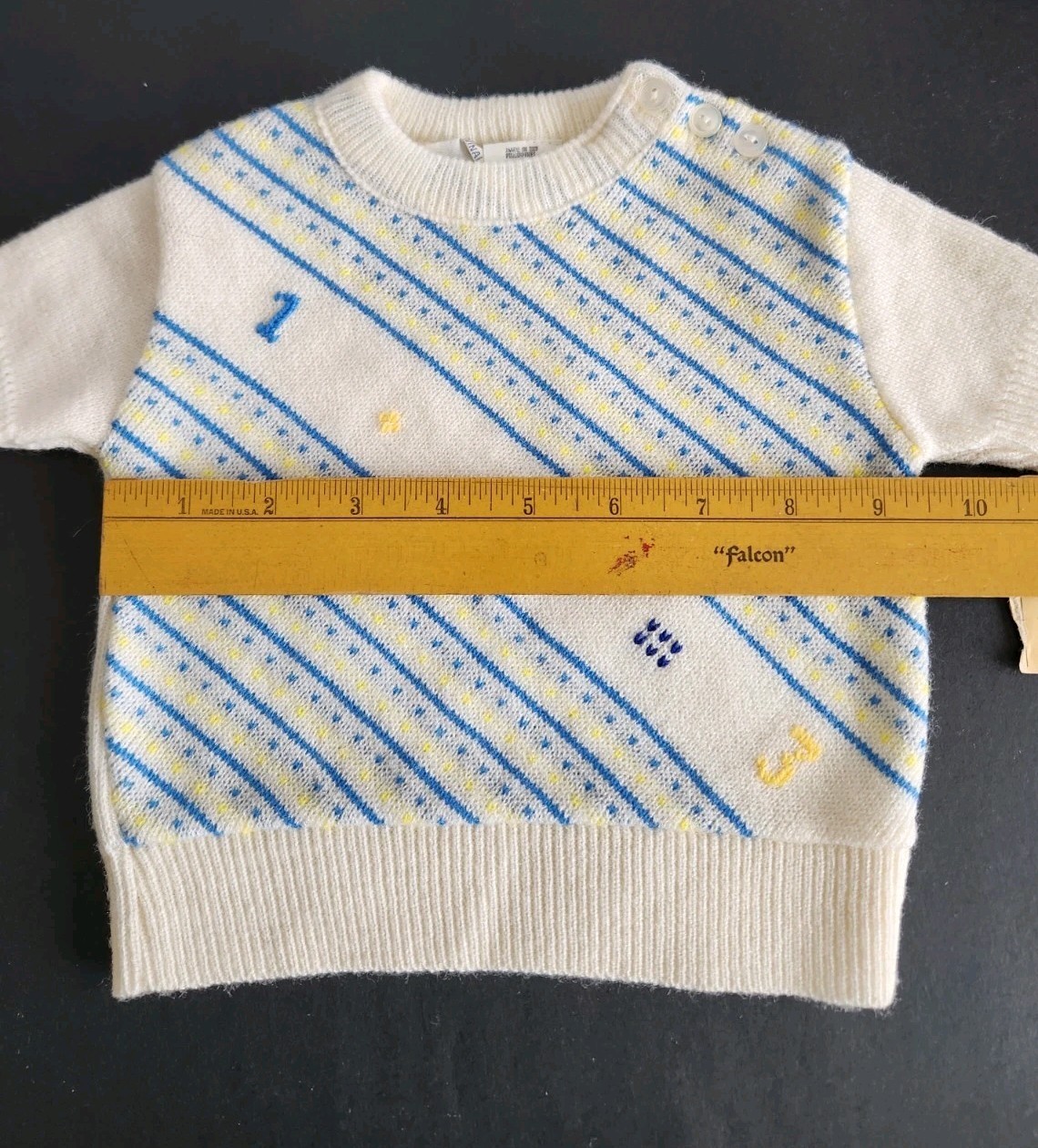 Vtg NOS A Little Angel Soft Knit Two Piece Baby Outfit Sweater Diape Cover 6-9mo