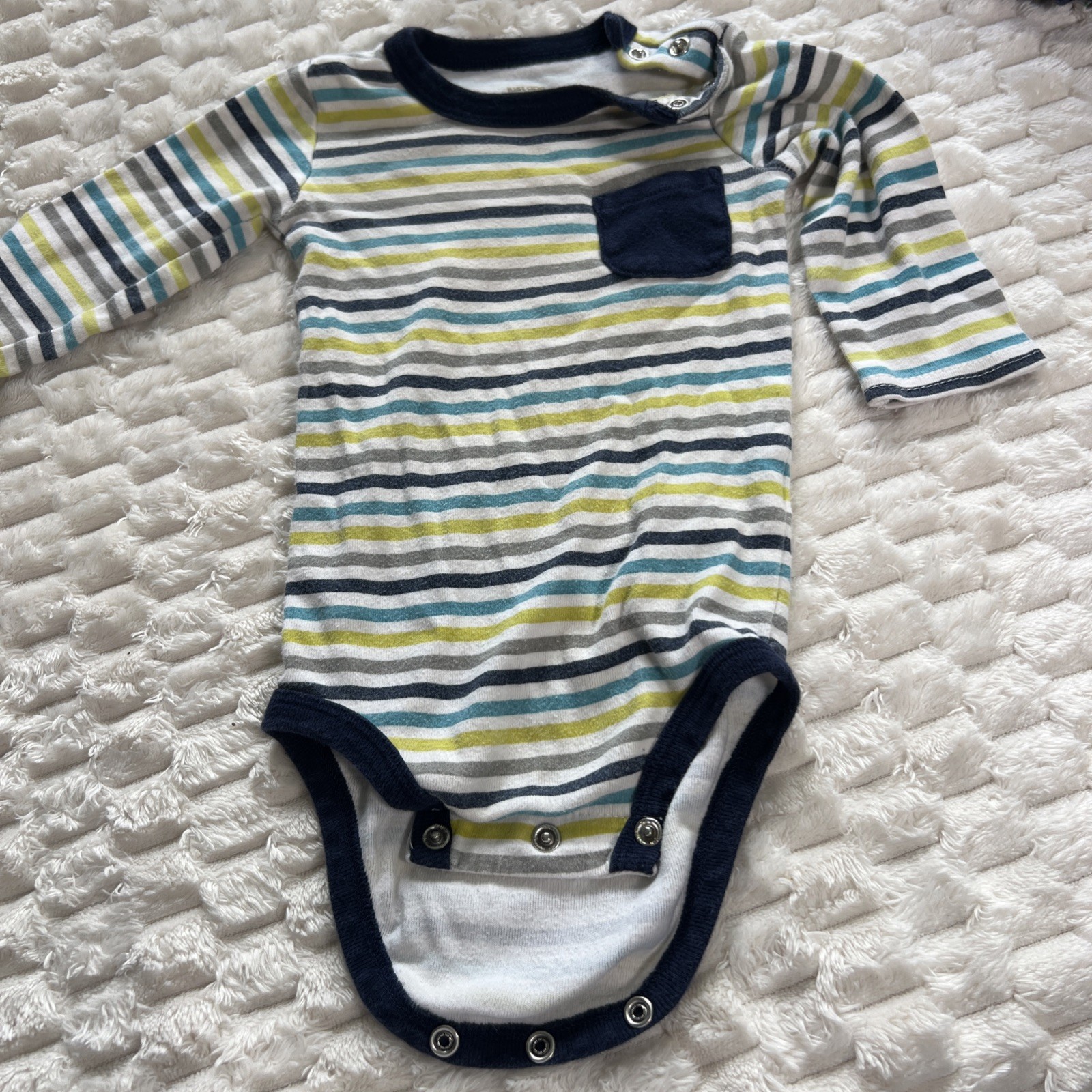 5 Piece Lot Of Baby Clothes 12 Month Boys, Body Suits 100% Cotton Dino, Elephant