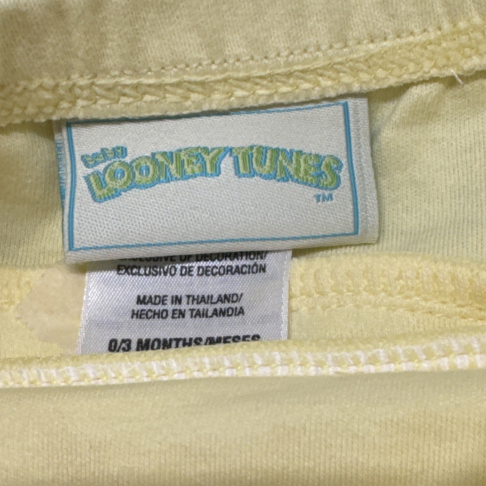 VTG Y2K Looney Tunes Tweety Bird Fruit Strawberry Embroidered 3pc Outfit 0/3M