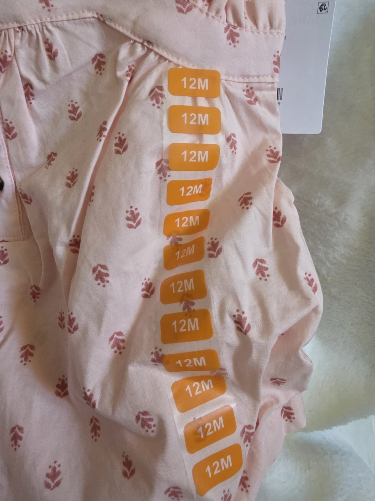 Carter’s Girls 12M 3pc Pink Floral Waffle Cotton Shorts Set Bodysuit Top