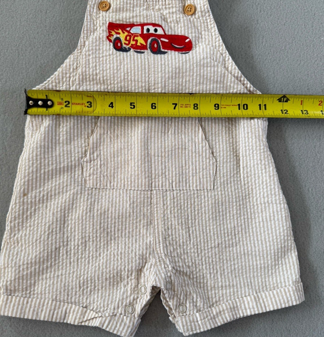 Disney Baby Cars Baby Boy Shortall Overalls 18 Months Lightening McQueen