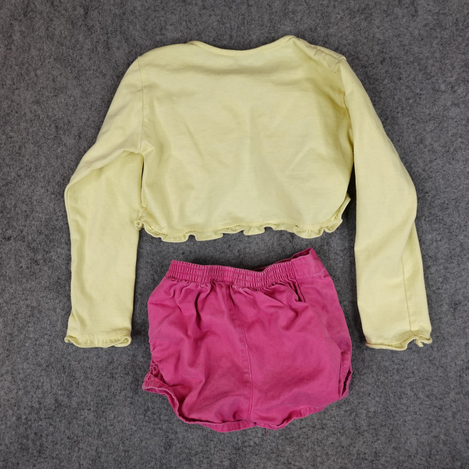 Vintage Dora The Explorer Shirt Shorts Set Girls 3T 5T Sweater Yellow Pink Y2K