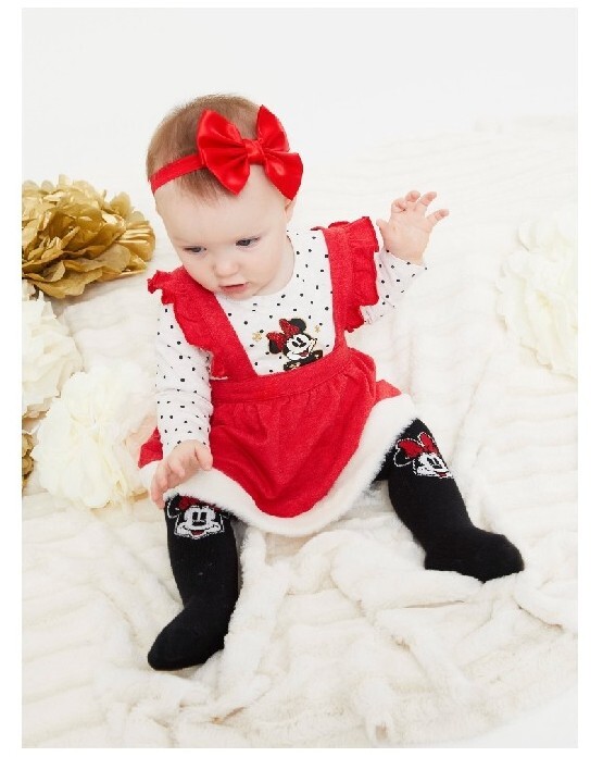 Lot Of 2 Set BabyGirl 3/6 Months Chritsmas Outfit NEW Disney Minnie & Caters