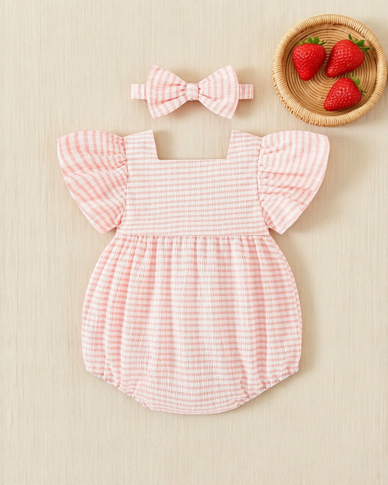 Vibebox Baby Girl Clothes 0-3 Months Spring Summer Short Months, Pink