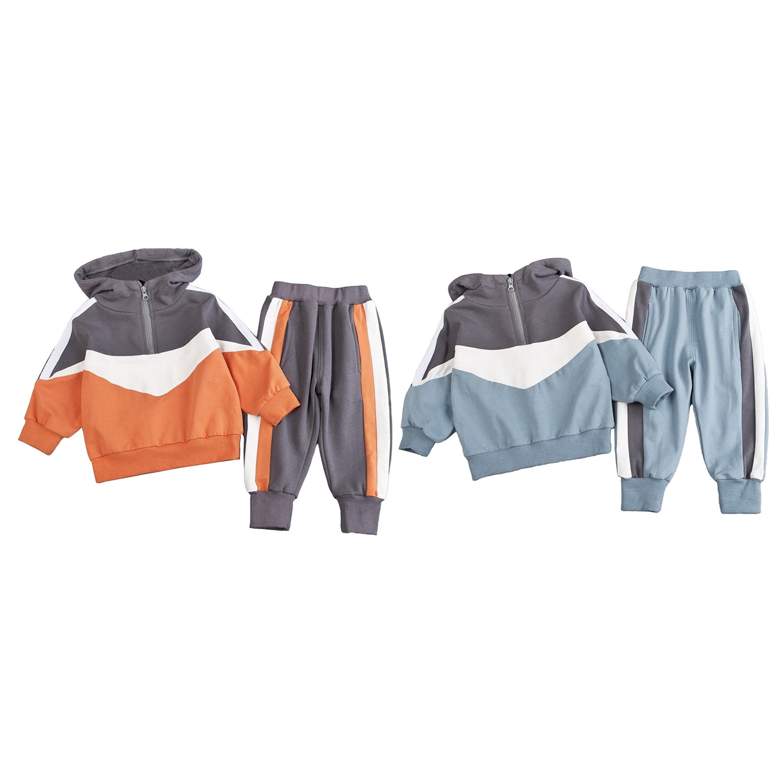 Baby Boys 2-Piece Daily Wear Hoodie With Sweatpants Outdoor Pullover Casual Set