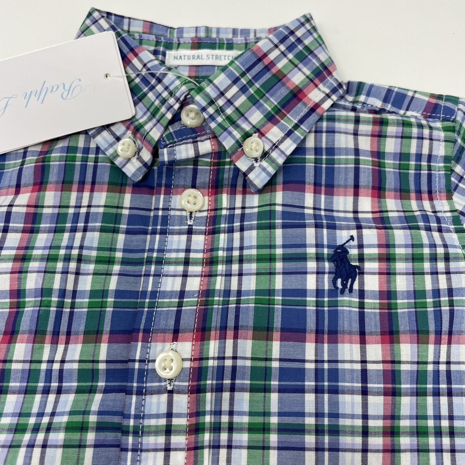 Polo Ralph Lauren Baby Boys 9M Polo Dress Shirt & Shorts Outfit Set, Spring