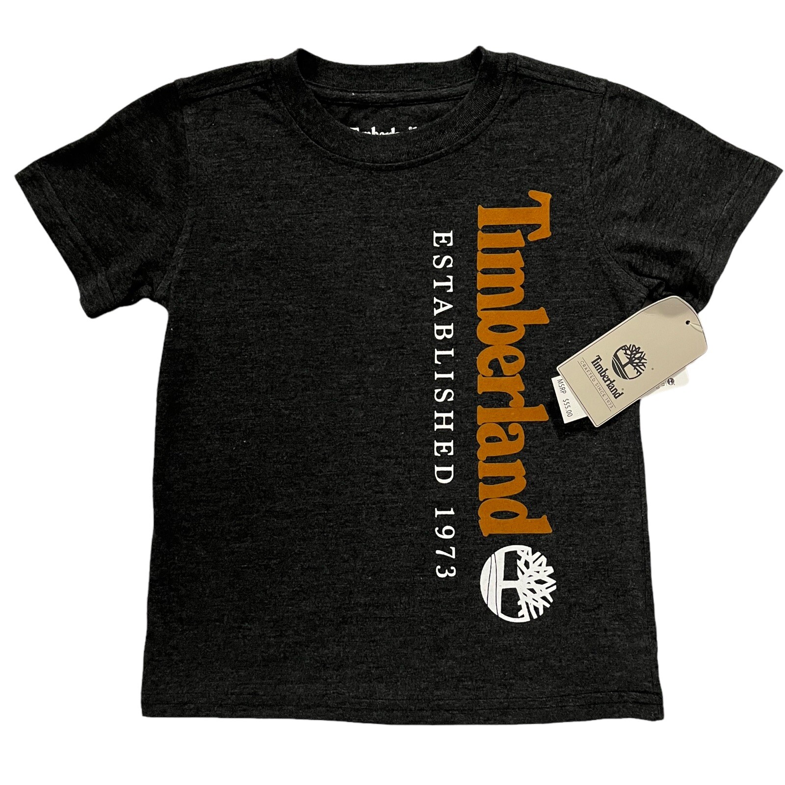 Timberland Baby Boys T-Shirt and Shorts Set Size 12- 24 Months Dark Gray-Beige