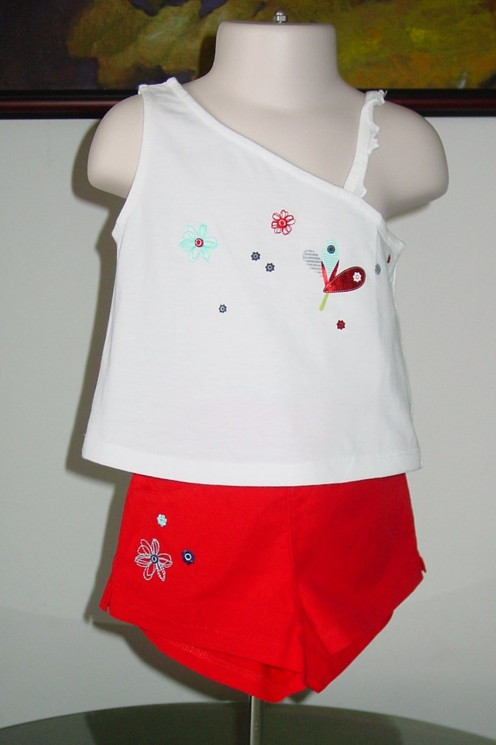 NWT Catimini PALM BEACH Shorts and 2 Tops Lot, sz 4A