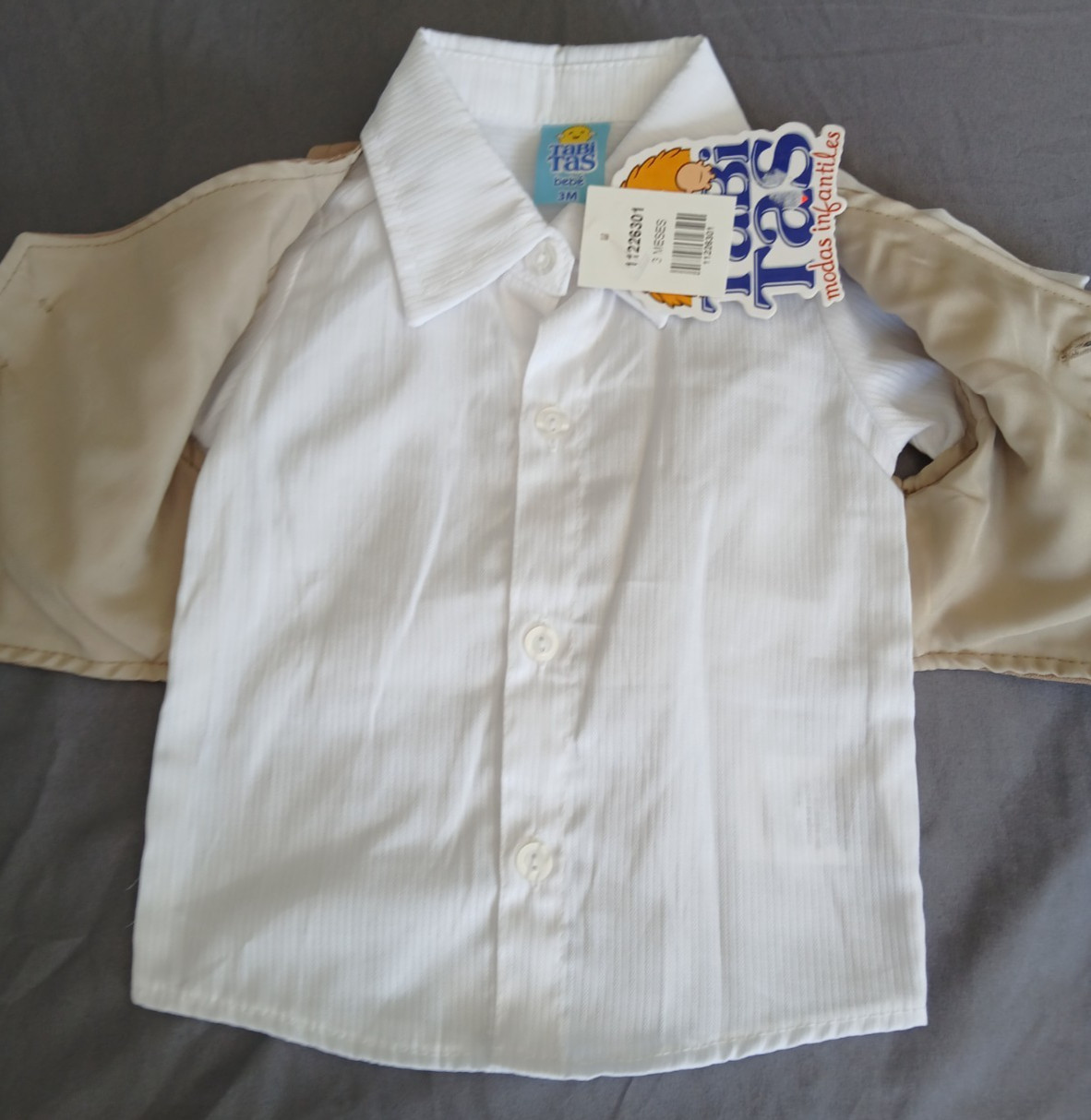Tabi Tas Baby Boy Outfit 3M Button Up Shirt w/ Vest Dressy Formal NWT