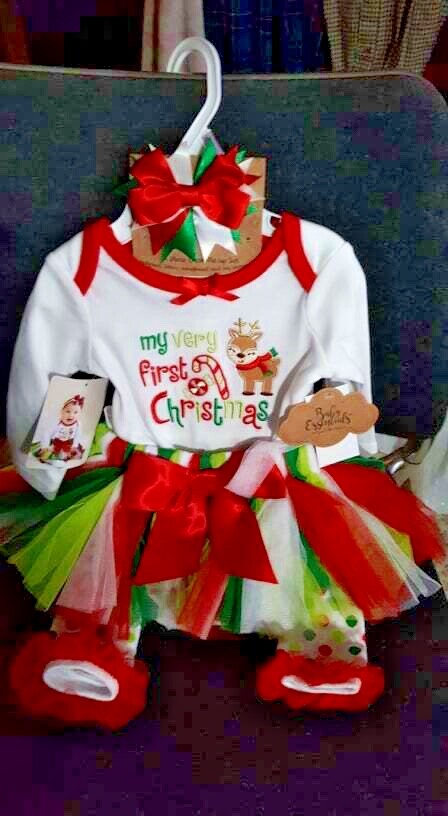Baby Essentials/Little Lass Baby Christmas Outfits Sets 3m 3-6m, 6m 9m, 12m, 24m