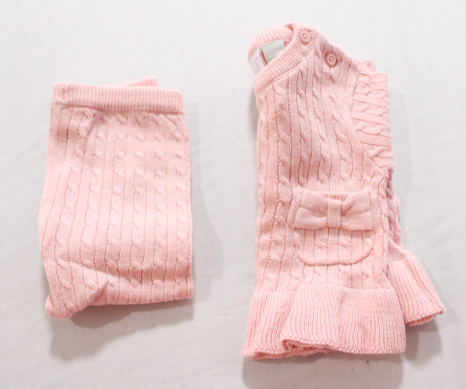 The Children’s Place Girl’s Cable Knit Sweater 2-Piece Set EH6 Pink Size 0-3M