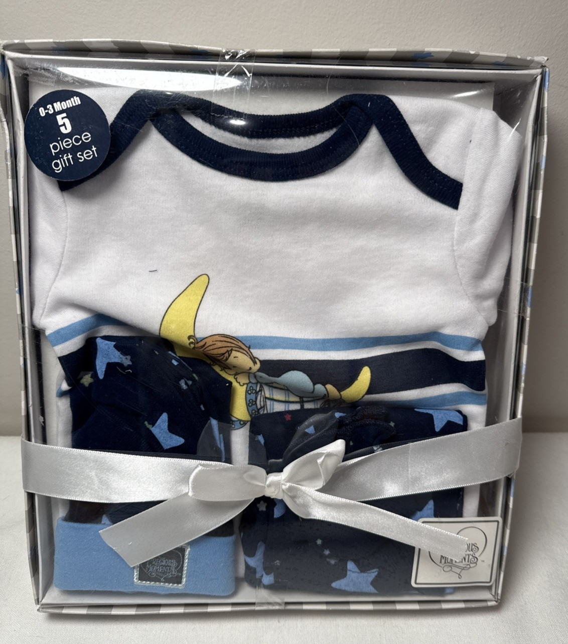 Baby Gift Set Boys 0-3 Months 5 piece Set Precious Moments New In Box