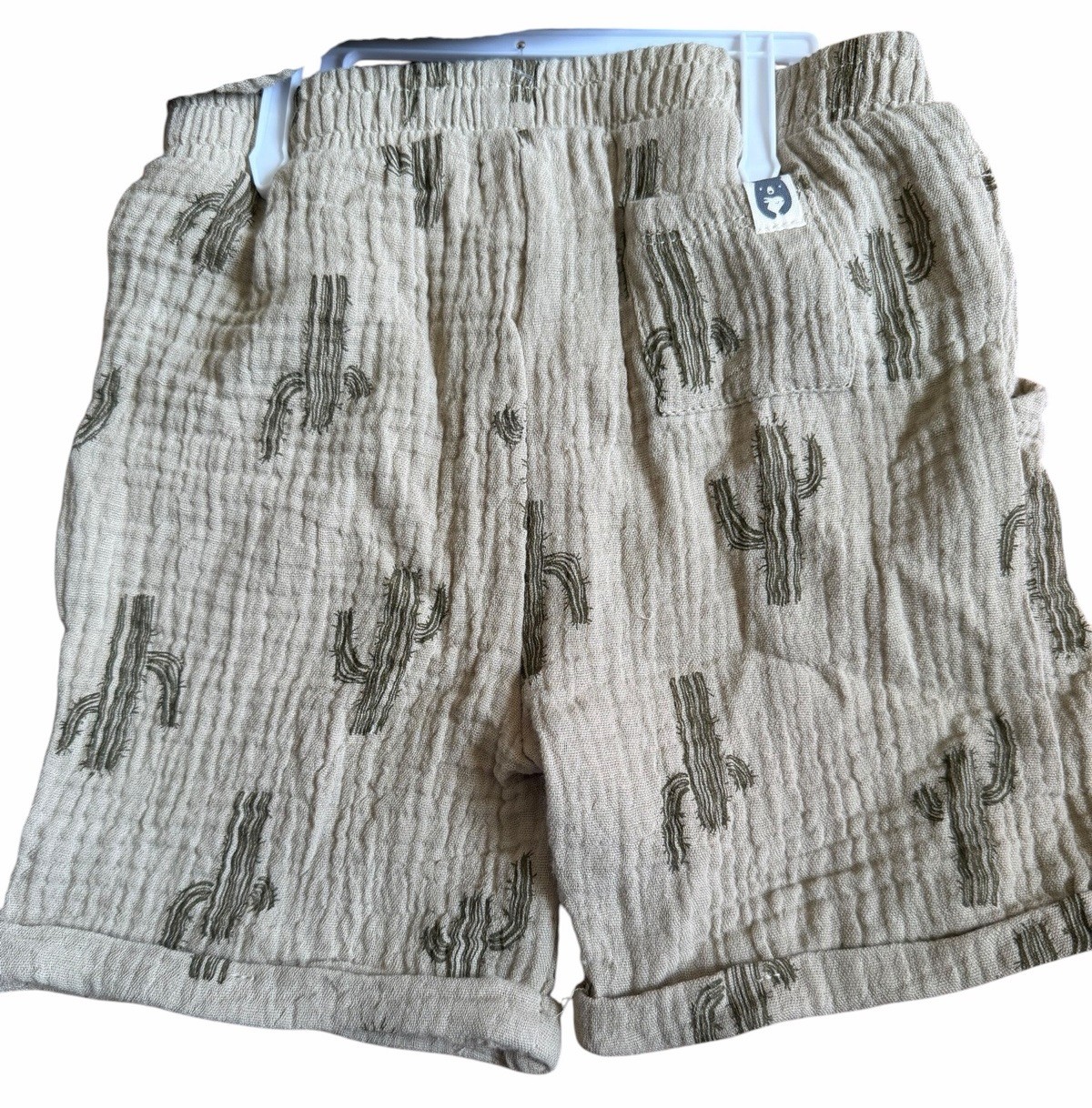 Rabbit Bear Organic 3-Piece Shorts Shirt Sunglasses Set 3T Olive Green New