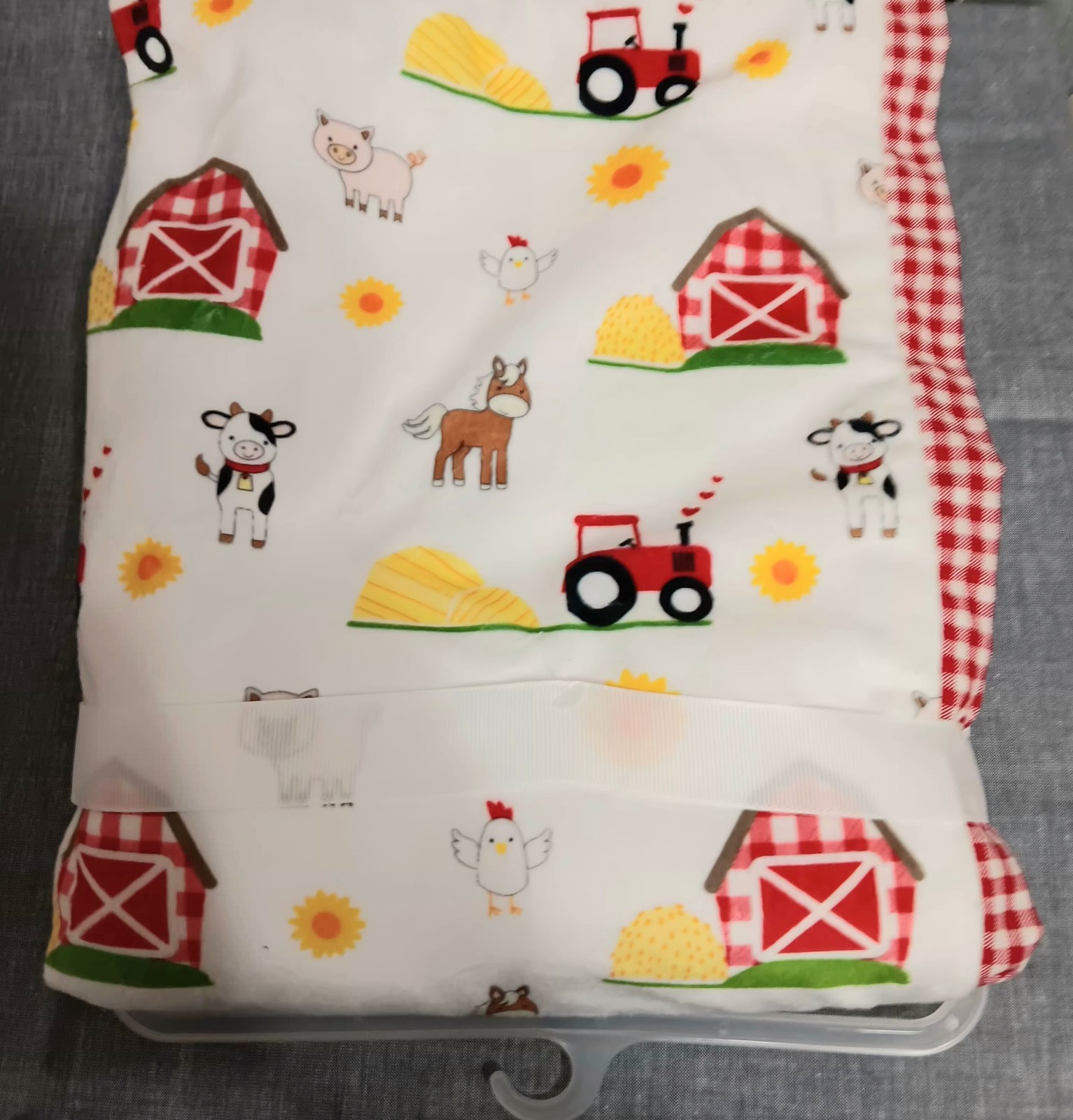 NWT 5 piece set Size 3 mos Bodysuit, socks, hat, blanket and lovie Farm Theme