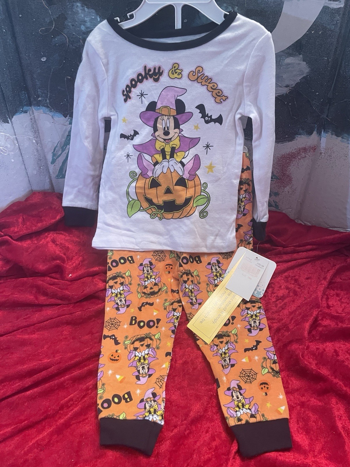 Disney Baby Novelty 2 Pieces Minnie Mouse On Pumpkin 18 Months