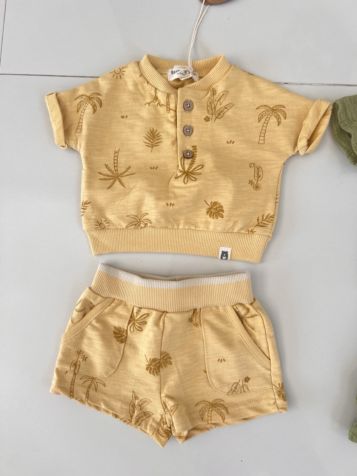 Rabbit Bear Organic Set of 4 Piece Outfit Sets Baby Boy NEW Designer 0-3 Boho