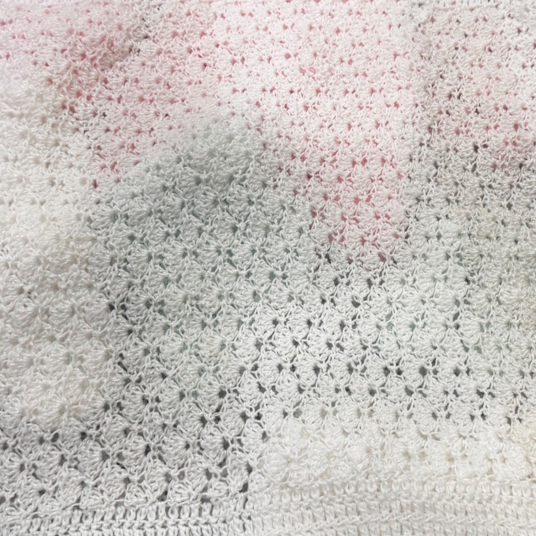 Handmade 11pc Vintage Crochet Knit Baby Layette Blankets Dress Hats Handmade