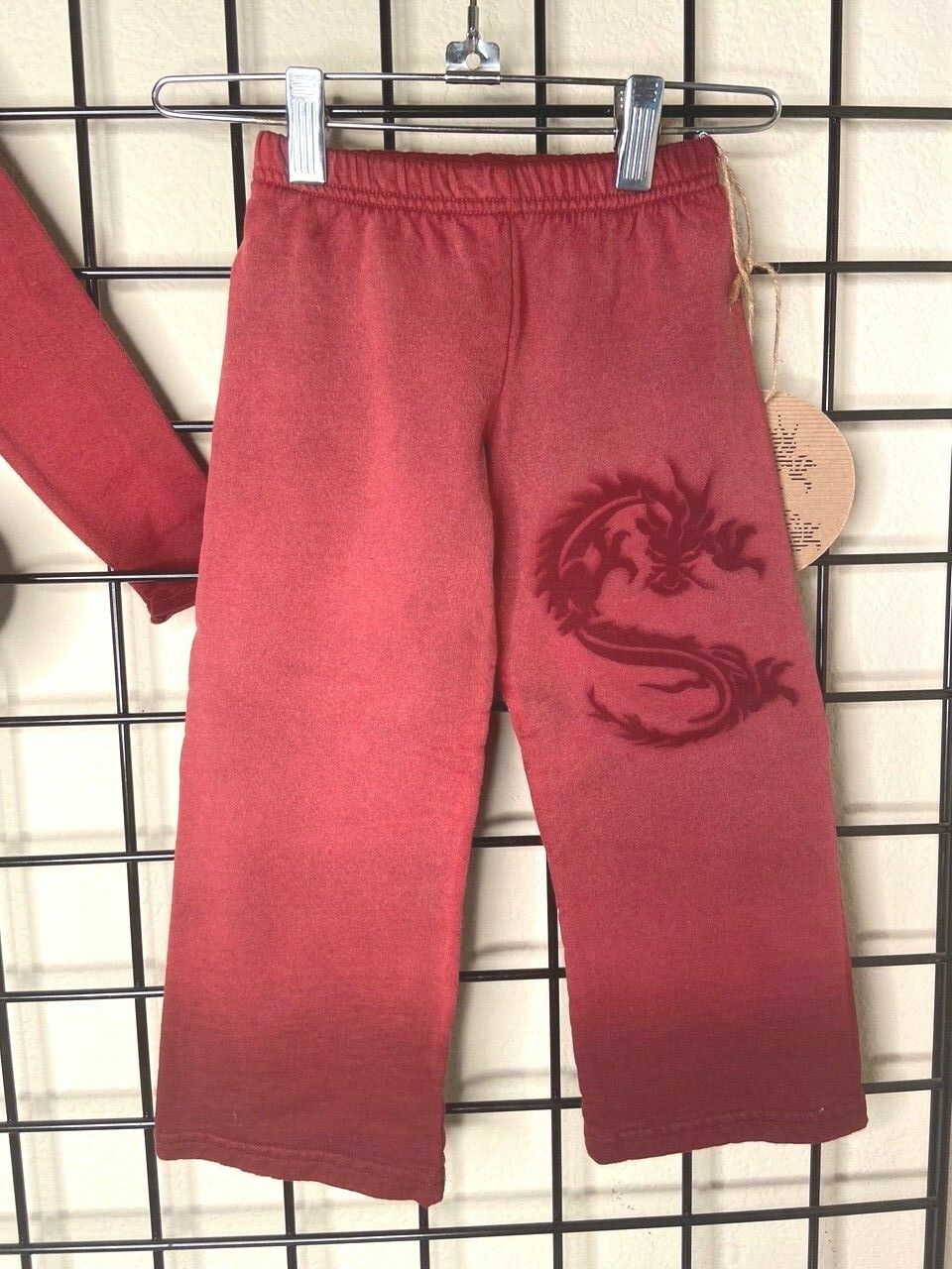 NWT NEW 2PC SET Burgundy/Blood Red Gradient 100% Cotton by Stencil Kids 2Y(2/3Y)