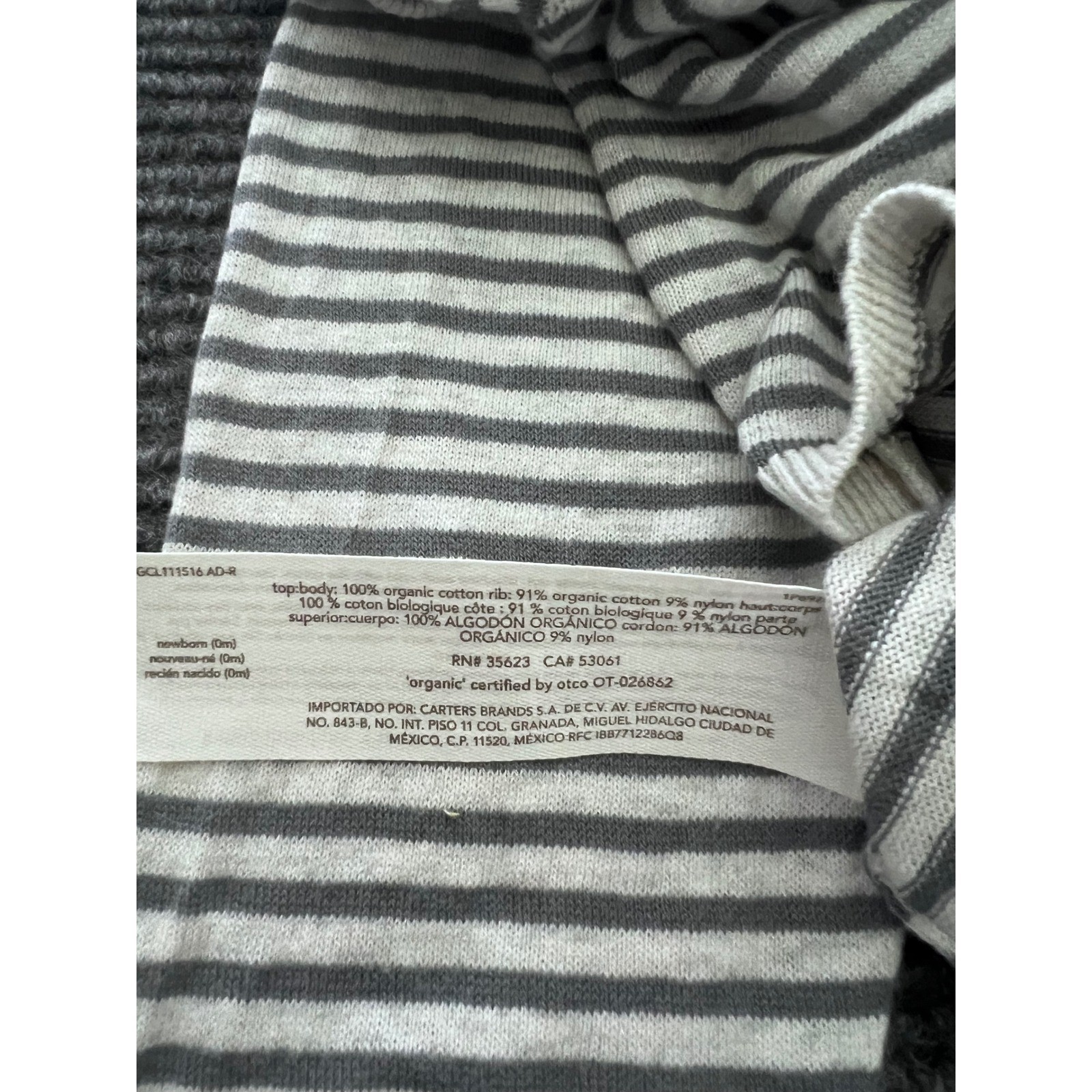 Little Planet by Carters Newborn Organic Cotton Striped Henley Sweater Pants Set