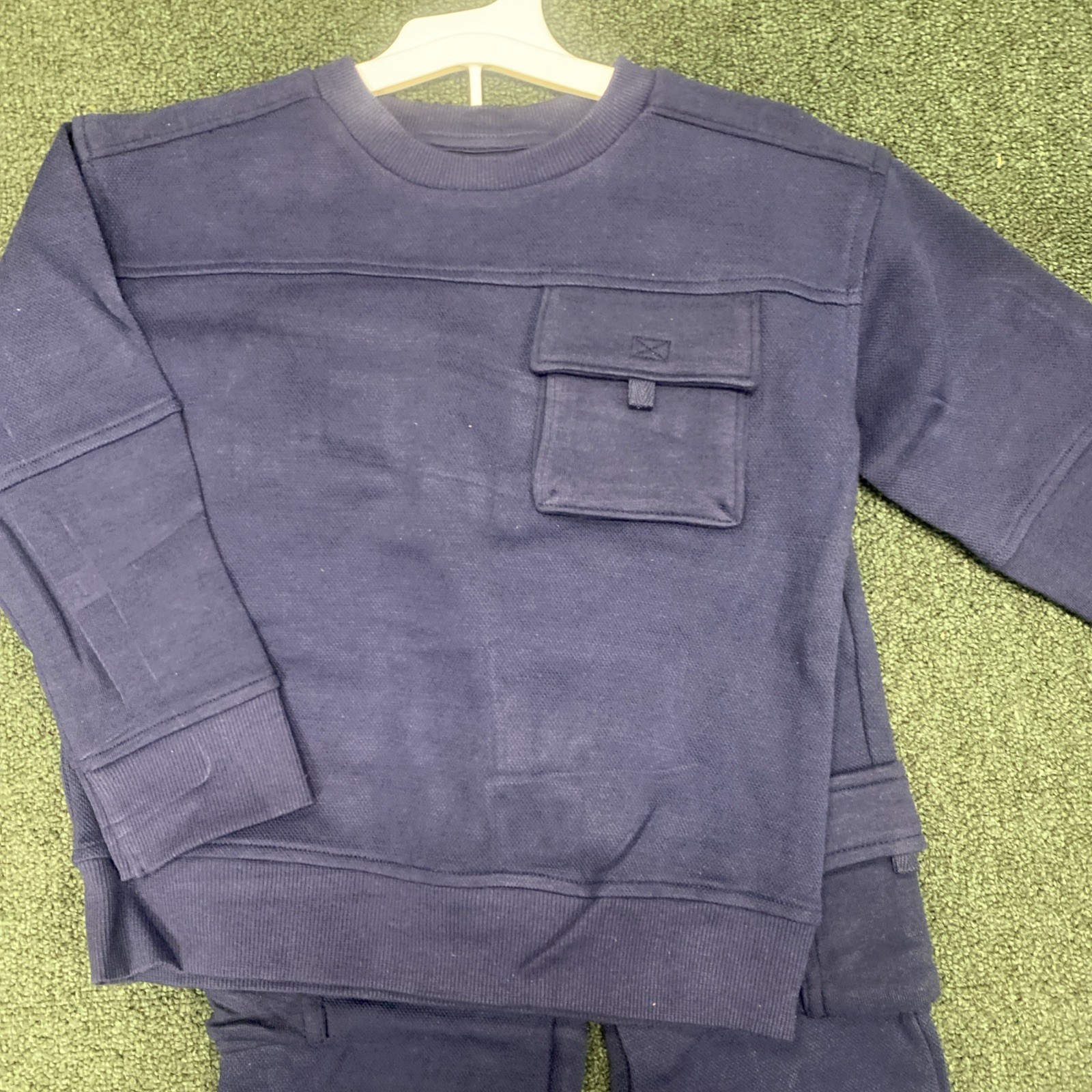 Cat & Jack 3T Toddler Boys Pocket Crewneck Sweat Shirt & Jogger Sweatsuit Set
