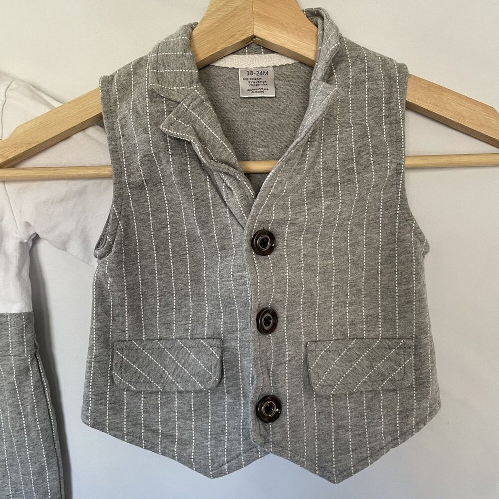 Toddler formal wear two piece suit set cotton spandex size 18-24M comfortable