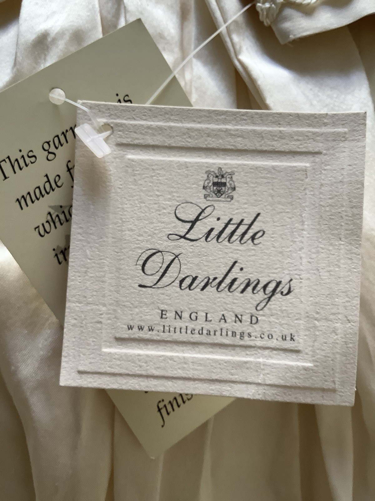 BNWT Little Darlings Baby Boys Occasion Christening Ivory Silk Romper Outfit 3M