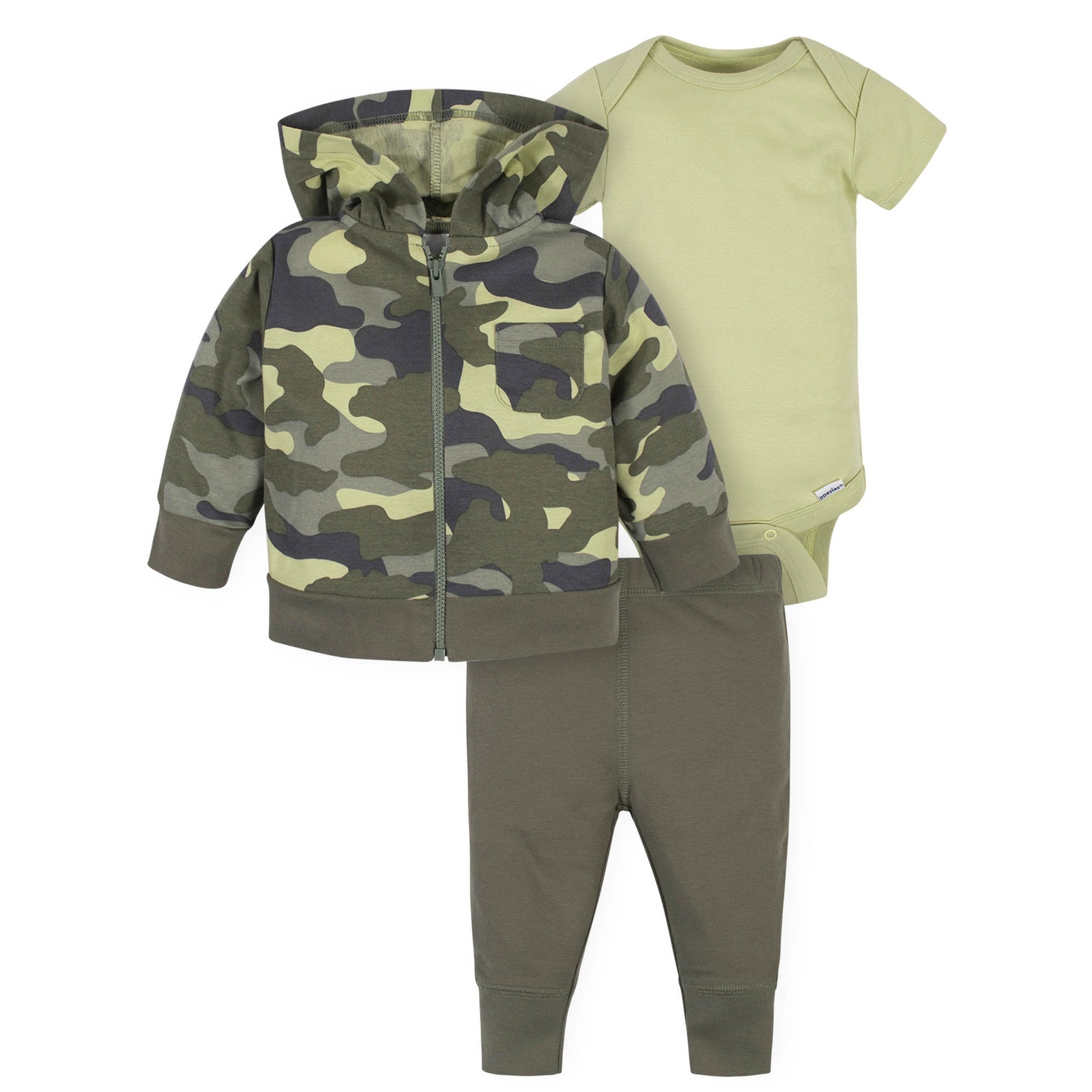 Gerber Baby Boys 3 Piece Outfit NEW Various Sizes Jacket, Bodysuit, Pant Camo