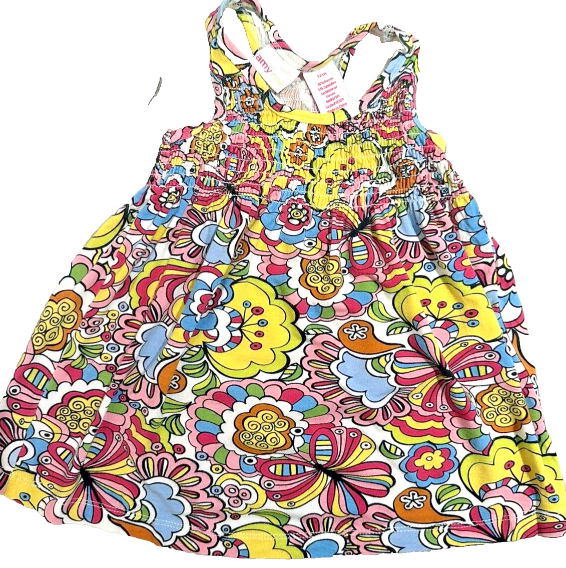 Vintage Amy Coe Tunic Dress Set w 2 Leggings Baby Girl 12 Months