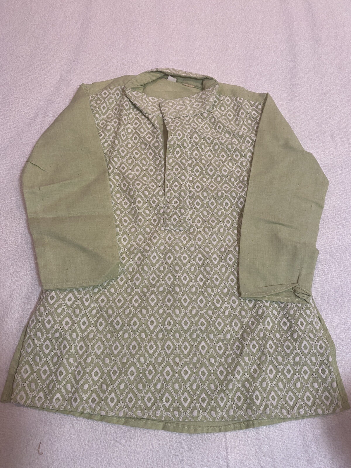 Baby Boy Embroidered Cotton Kurta- 6month-1 1/2
