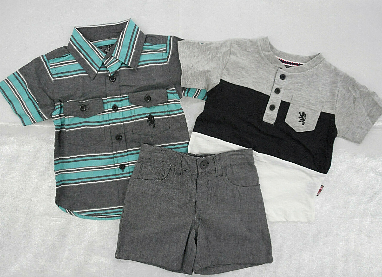 Toddler Boys English Laundry $53 S.S. Casual T-Shirt W/Shorts Sizes 2T – 4T