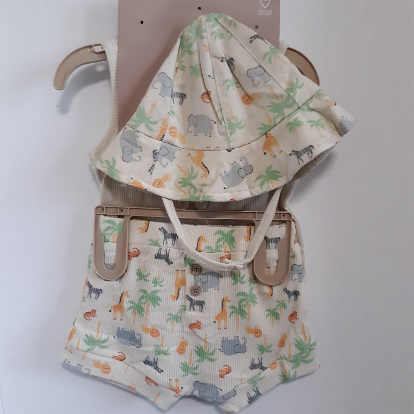 Chickpea 3pc Summer Set 3/6 mo LOVE MY DADDY giraffes