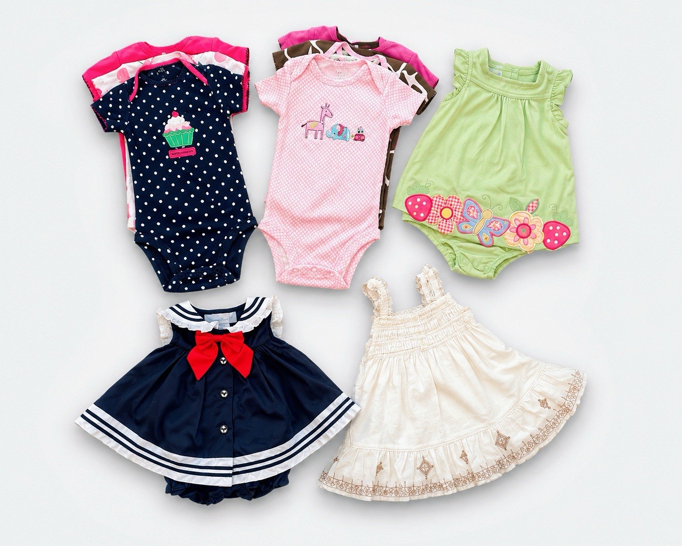 NEW WITH TAG Baby Girl ЗPC Outfit Set 3-6M Carter’s Old Navy Dresses & Bodysuits