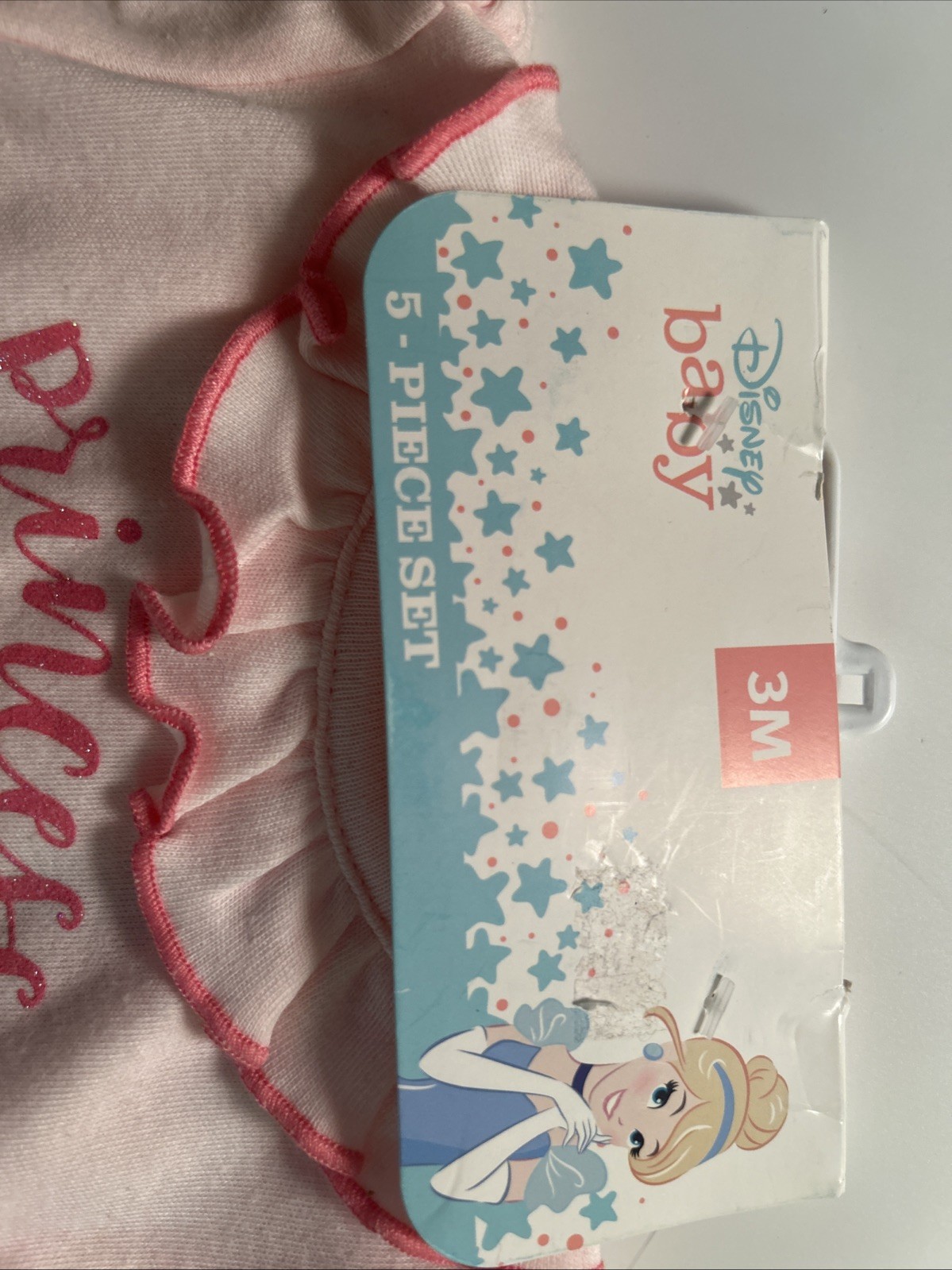 Disney Baby Girl’s 3 Months 5 Piece Set Bodysuits Legging Princess in the Making