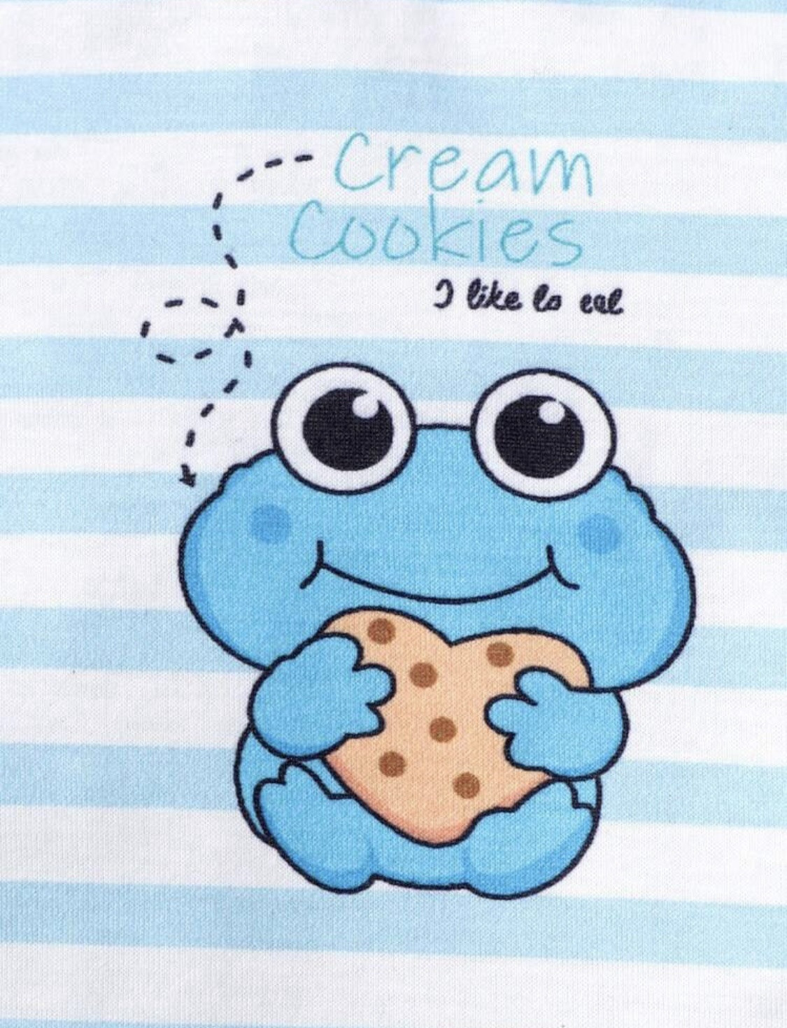 Blue Baby Cookie Monster Short Set (Size 3-6mo)
