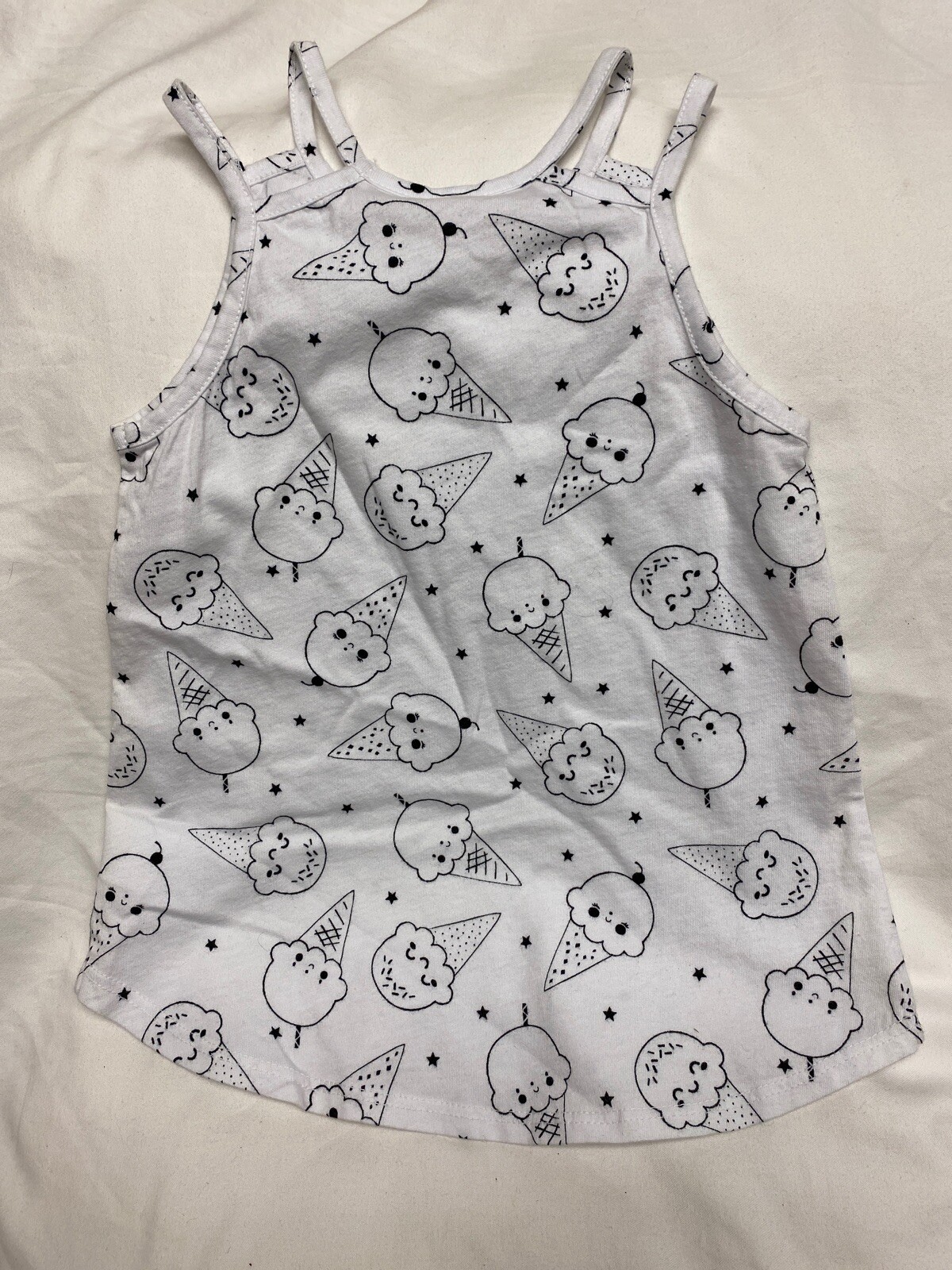 NWT Pink Peony Kids Girls Tank Top Track Shorts Set Size 3T Kids Ice Cream Cones