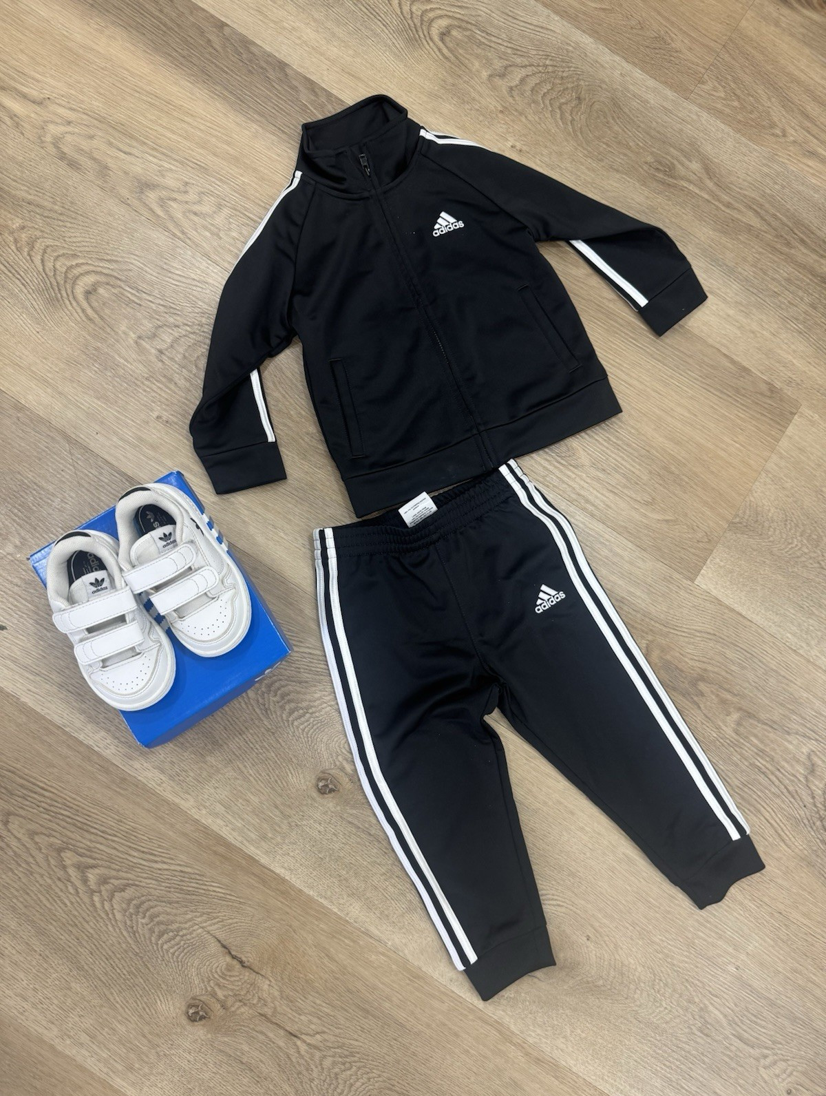 adidas 2-Piece Track Jacket & Pants Set 18M and shoes Size 6k