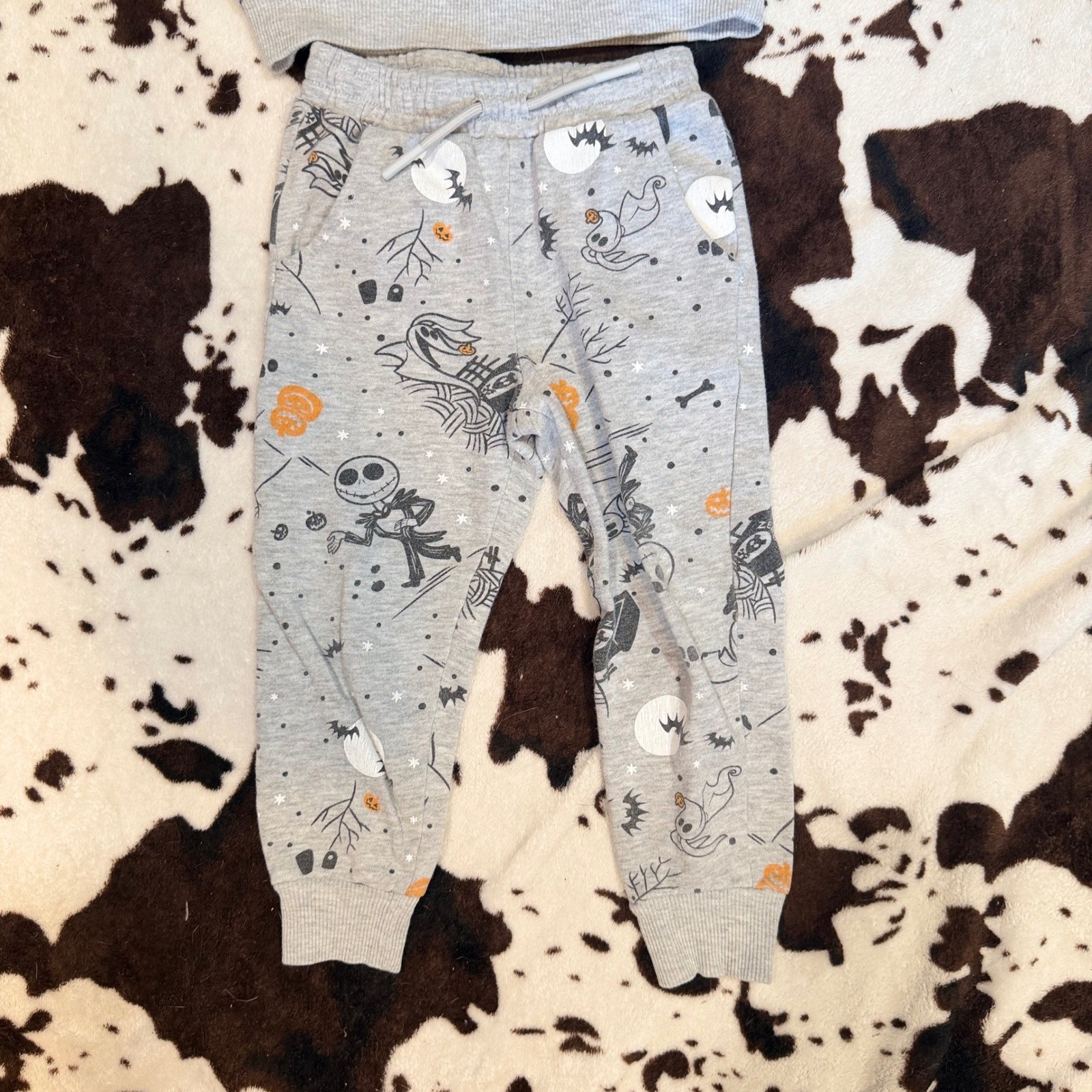 Disney Nightmare Before Christmas Hoodie Jogger Set Toddler 3T Grey Jack Spooky