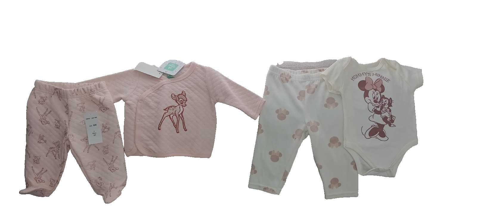 Disney Baby 4-Piece Bundle NWT Bambi Quilted Set. Minnie Mouse Set | Size 6M