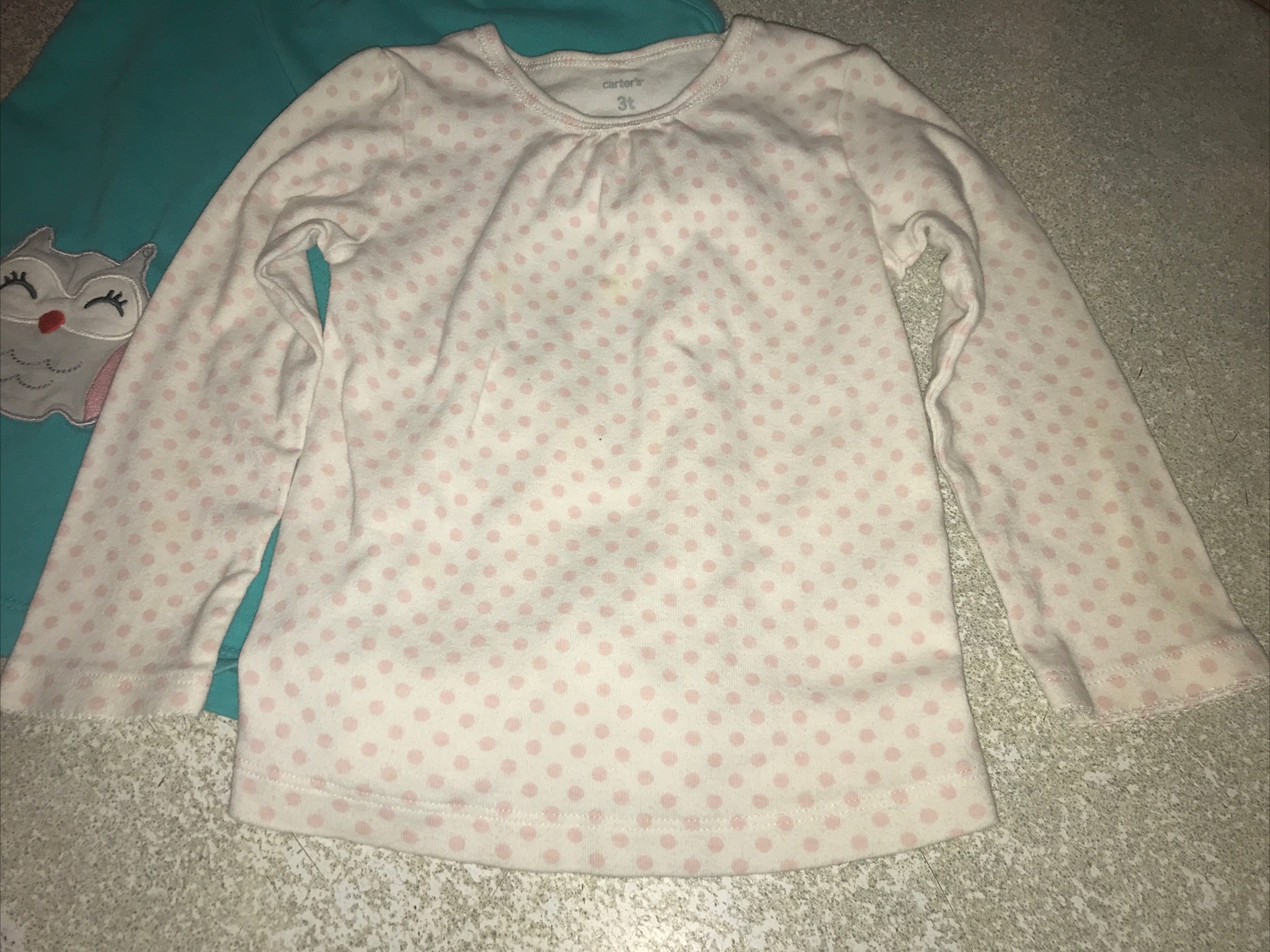 Carters 3T Girl Dress & Shirt Owl Outfit