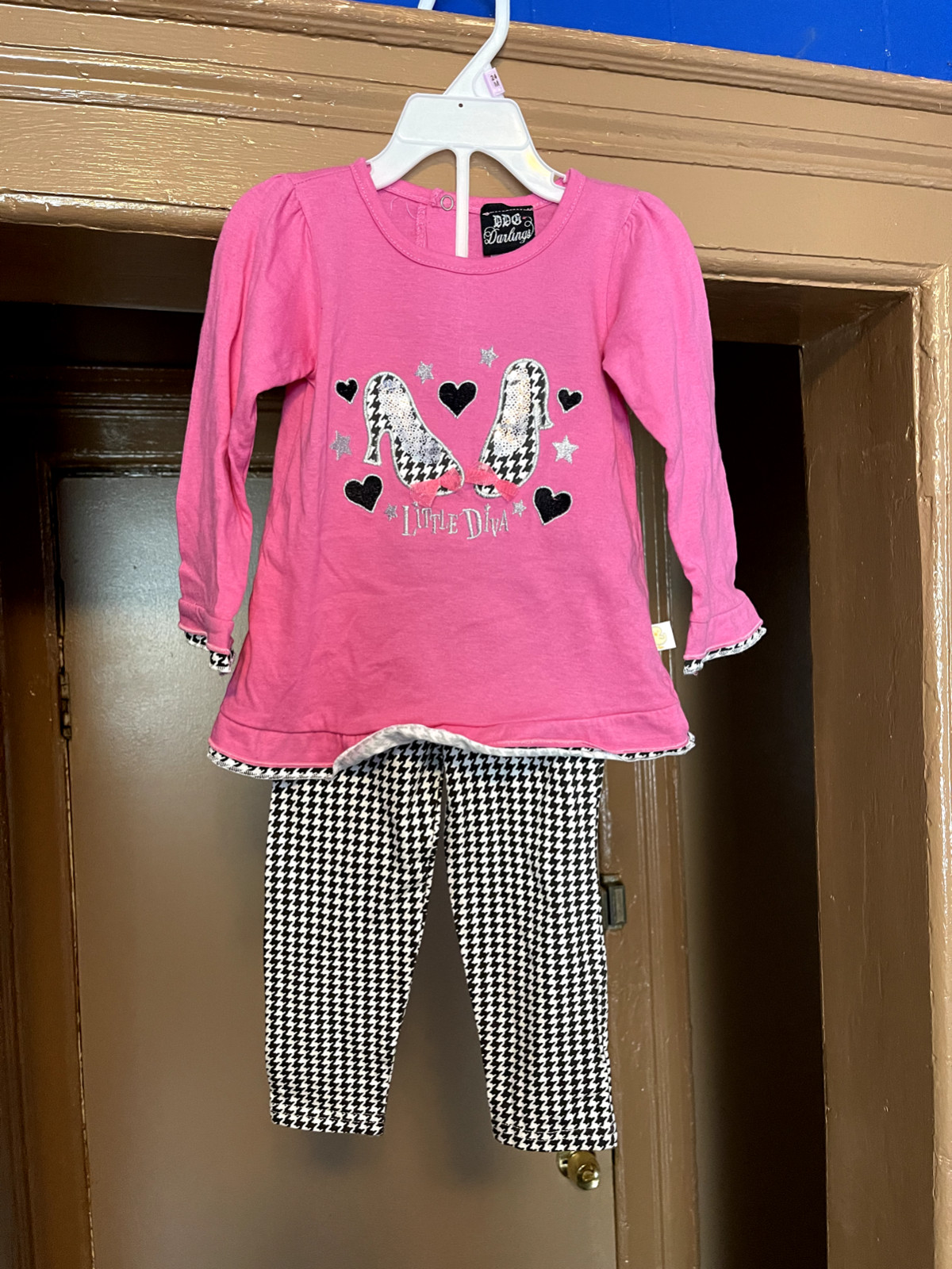 DDG Darlings 2pc Set Dress Top Leggings Infant Sizes 24mo Pink