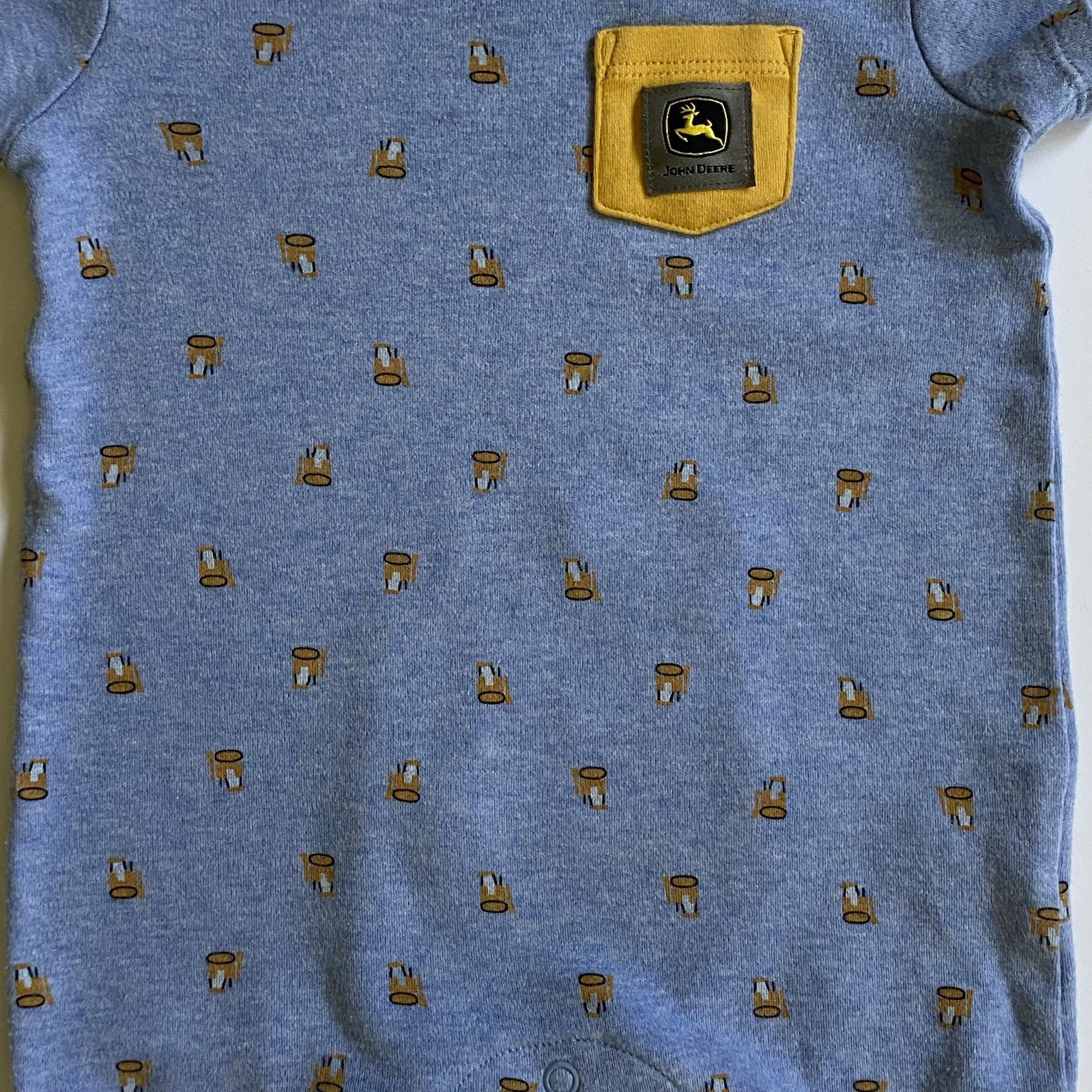 John Deere Baby Outfit Size 3 6 Months Tractor Patch One Piece Cotton Romper