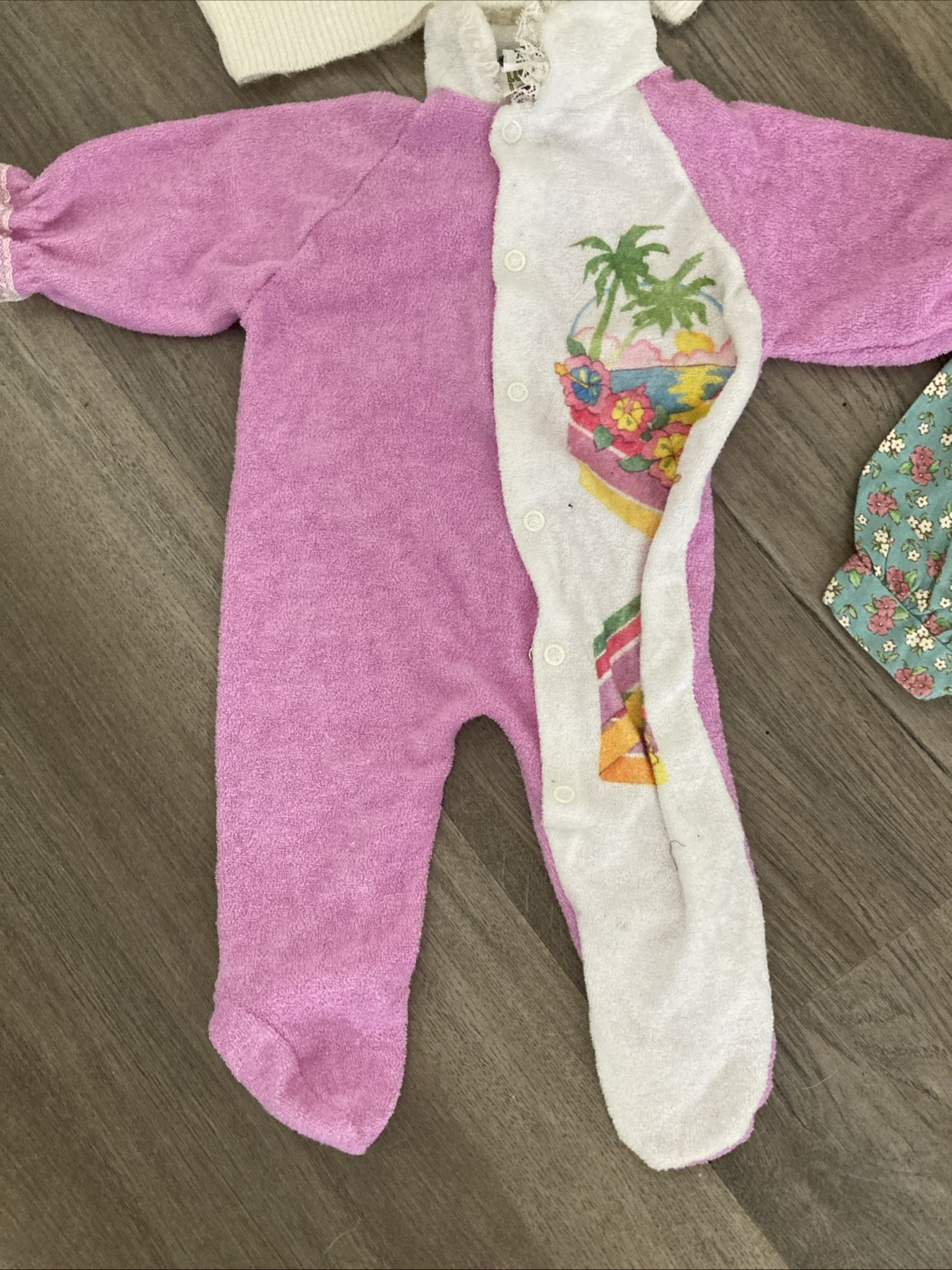 Lot Of 4 Vintage Baby Clothes Various