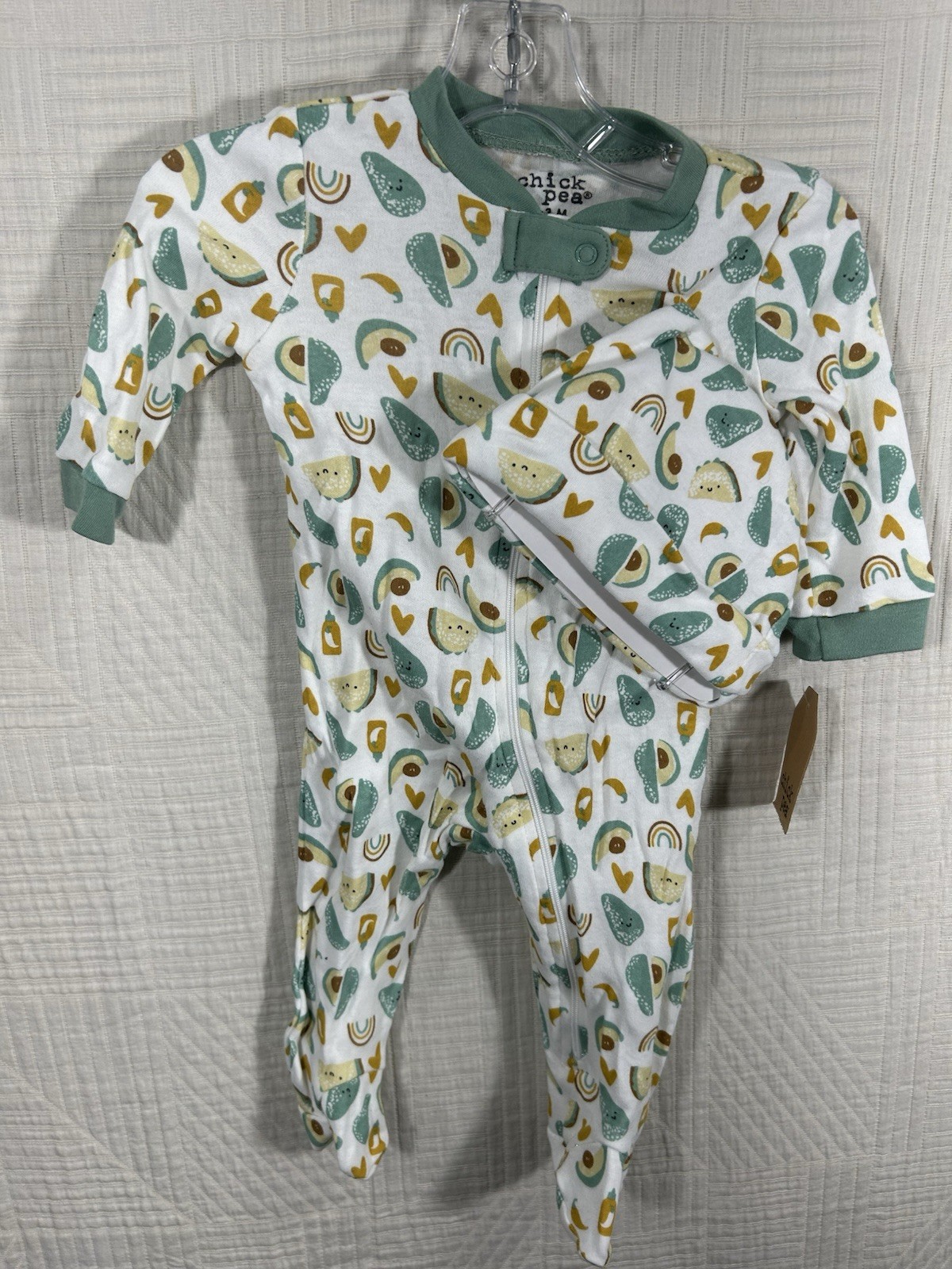 Chick Pea 2 Piece Knit Hat And Sleeper 0-3 M NWT
