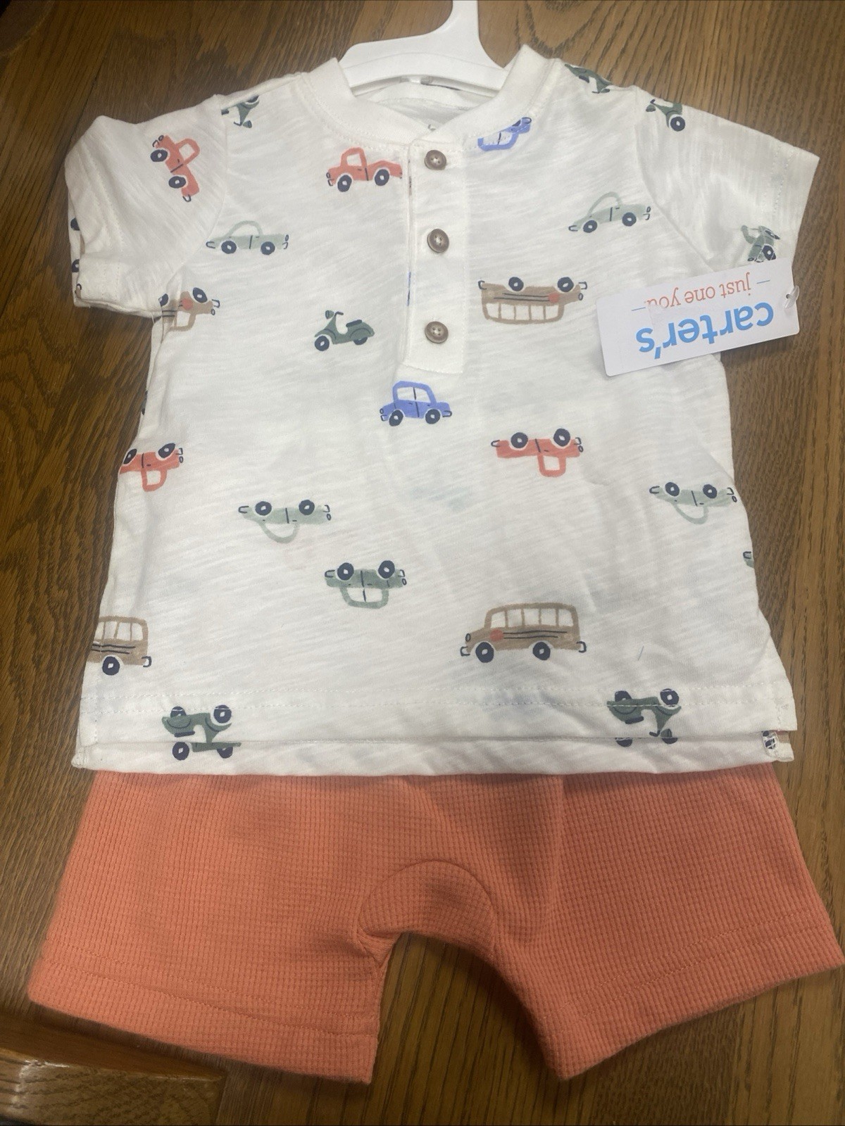 Cars & Trucks Graphic Top & Bottom Set – Cat & Jack Cream Size 12M