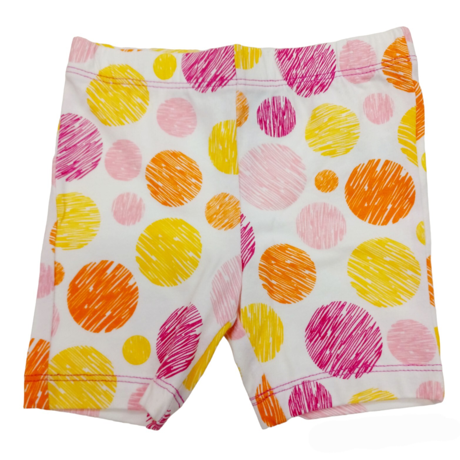 Faded Glory Bike Shorts Set-18M-Pink-Orange-Flower-Polka Dots-Tank Top
