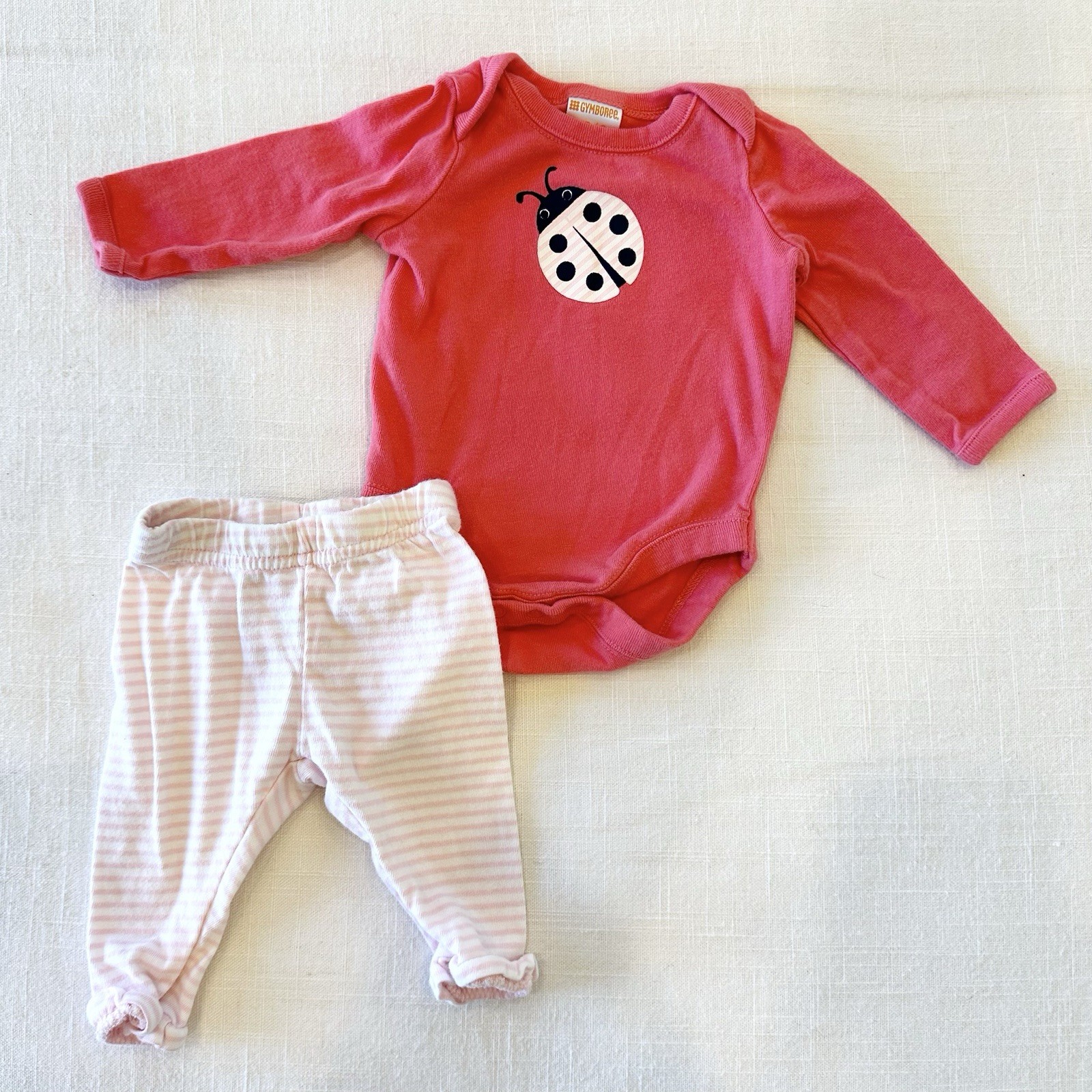 Gymboree Outlet 2018 Spring Easter Outfit Ladybug Baby Girl Newborn 0m Bodysuit