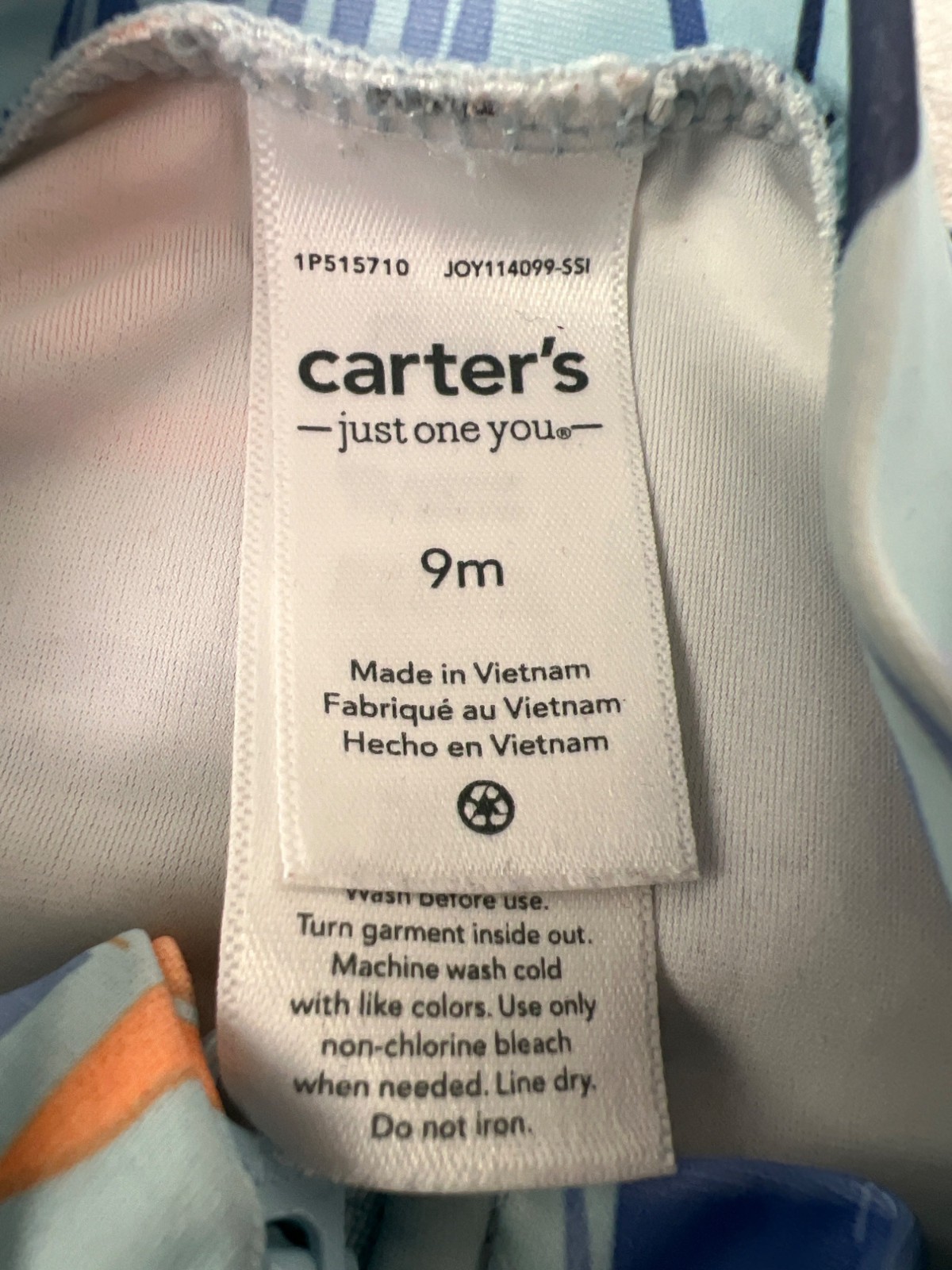 Carters 6M Baby Boy Sailboats Rashguard Swimsuit Ocean Nautical Summer