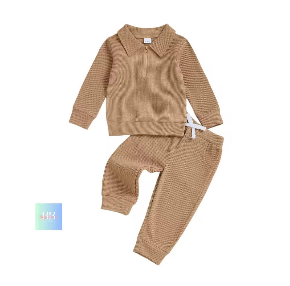Kids Boys Casual Half Zip Sweater & Matching Pants Set 3 colours 12M-5Y