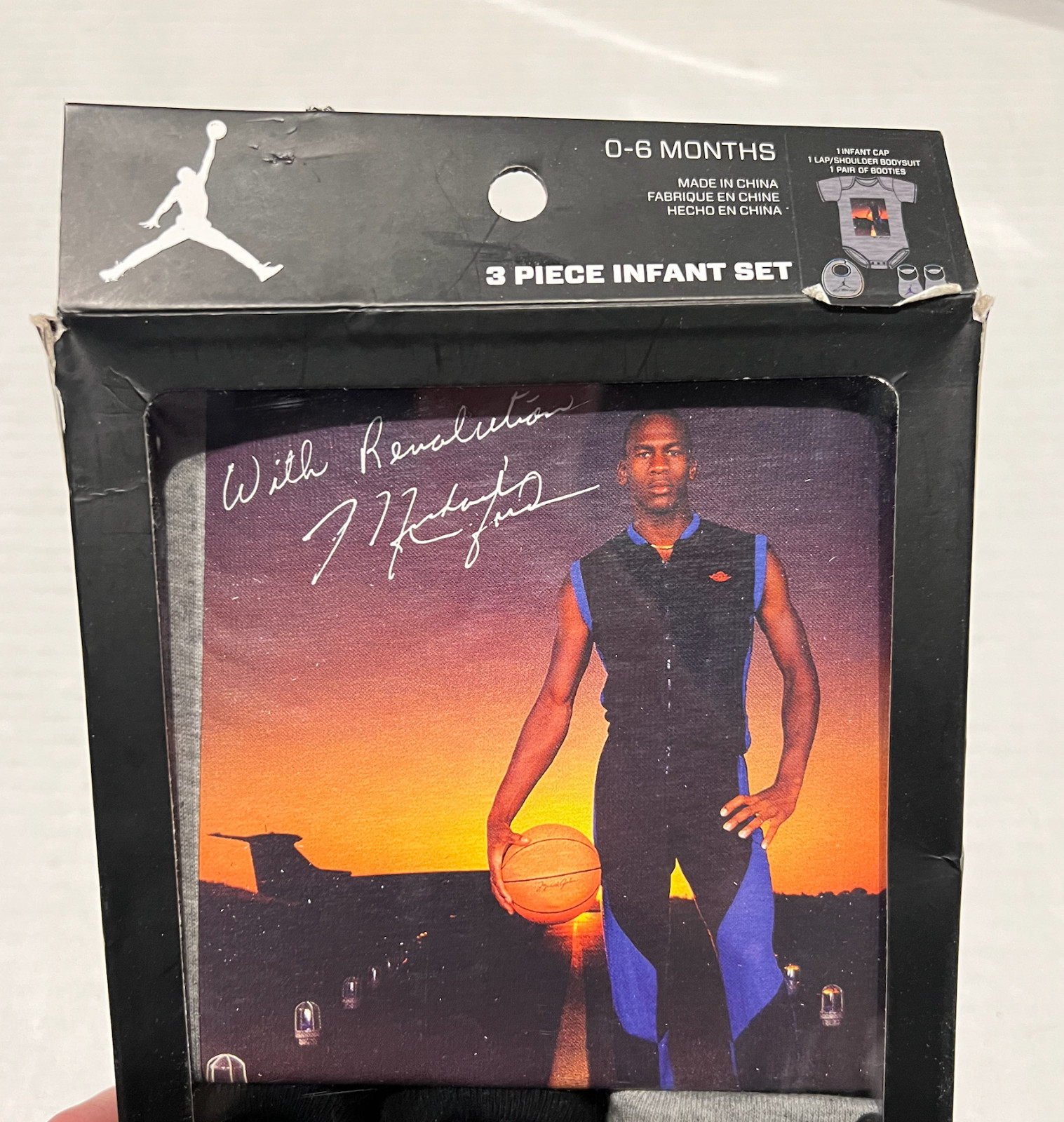 New RARE Nike Newborn 0-6 Months 3-Piece Set – “With Revolutions Michael Jordan”